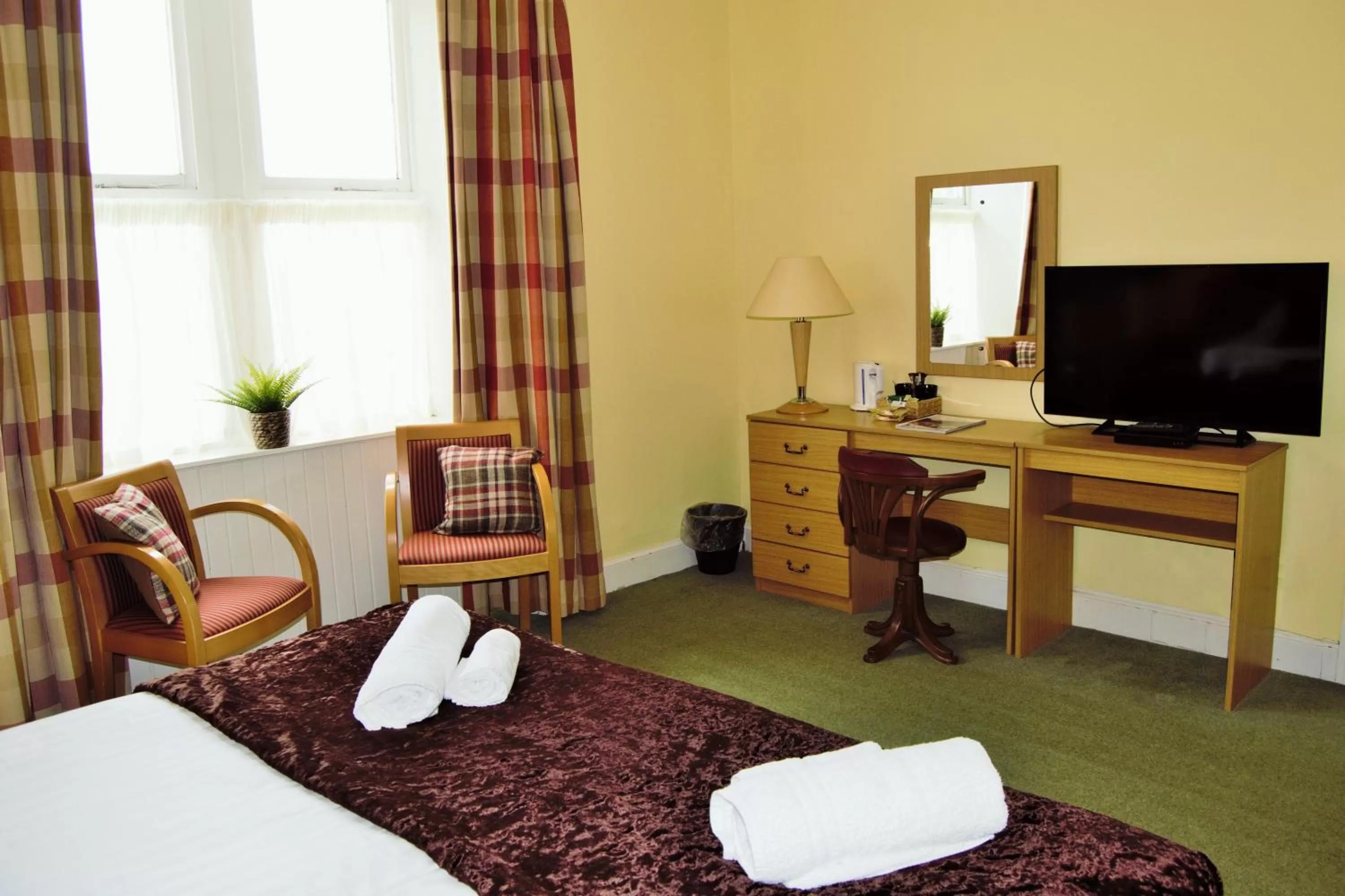 Bed in Bridge of Cally Hotel