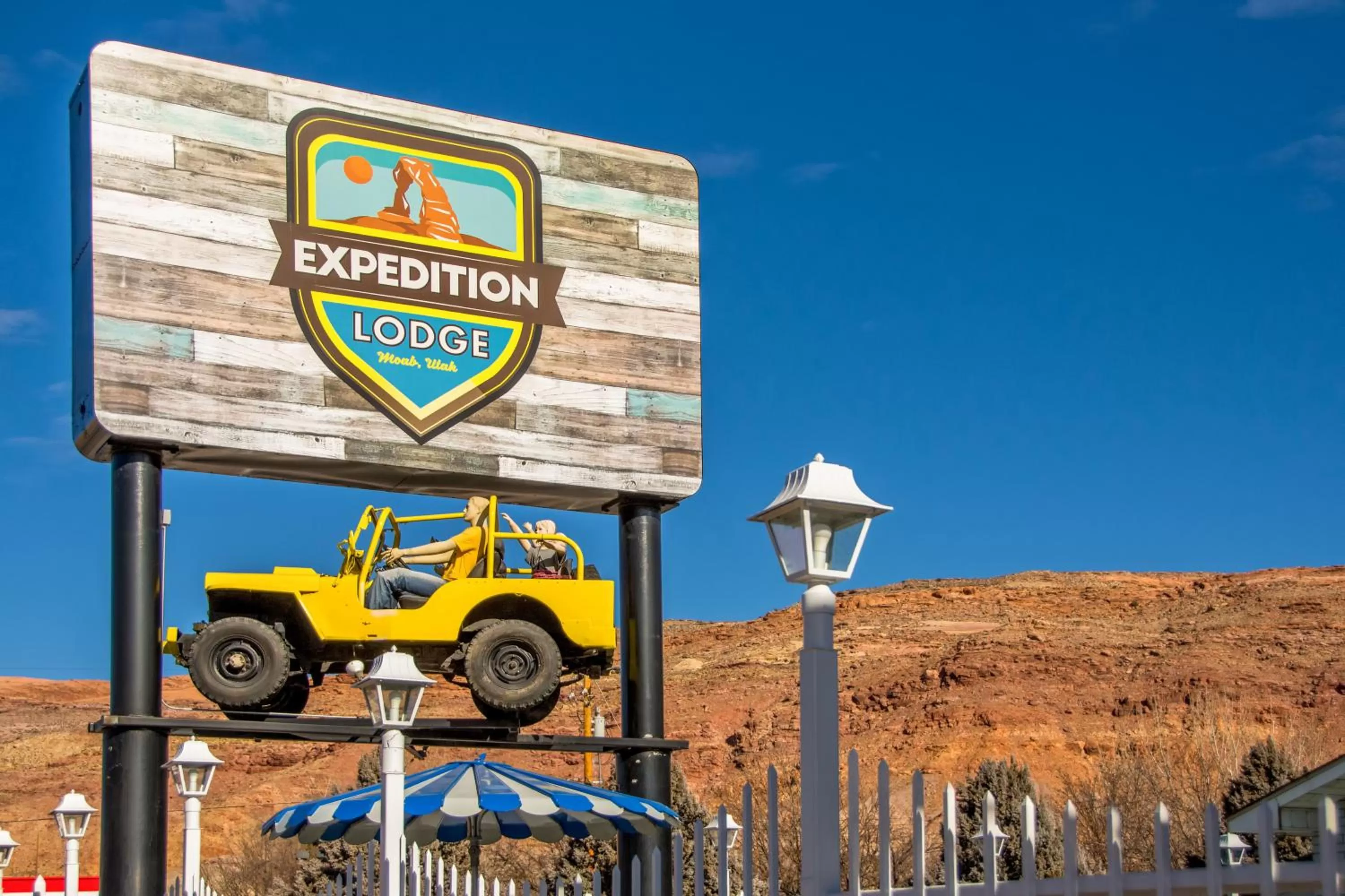 Property logo or sign in Expedition Lodge Moab Arches National Park