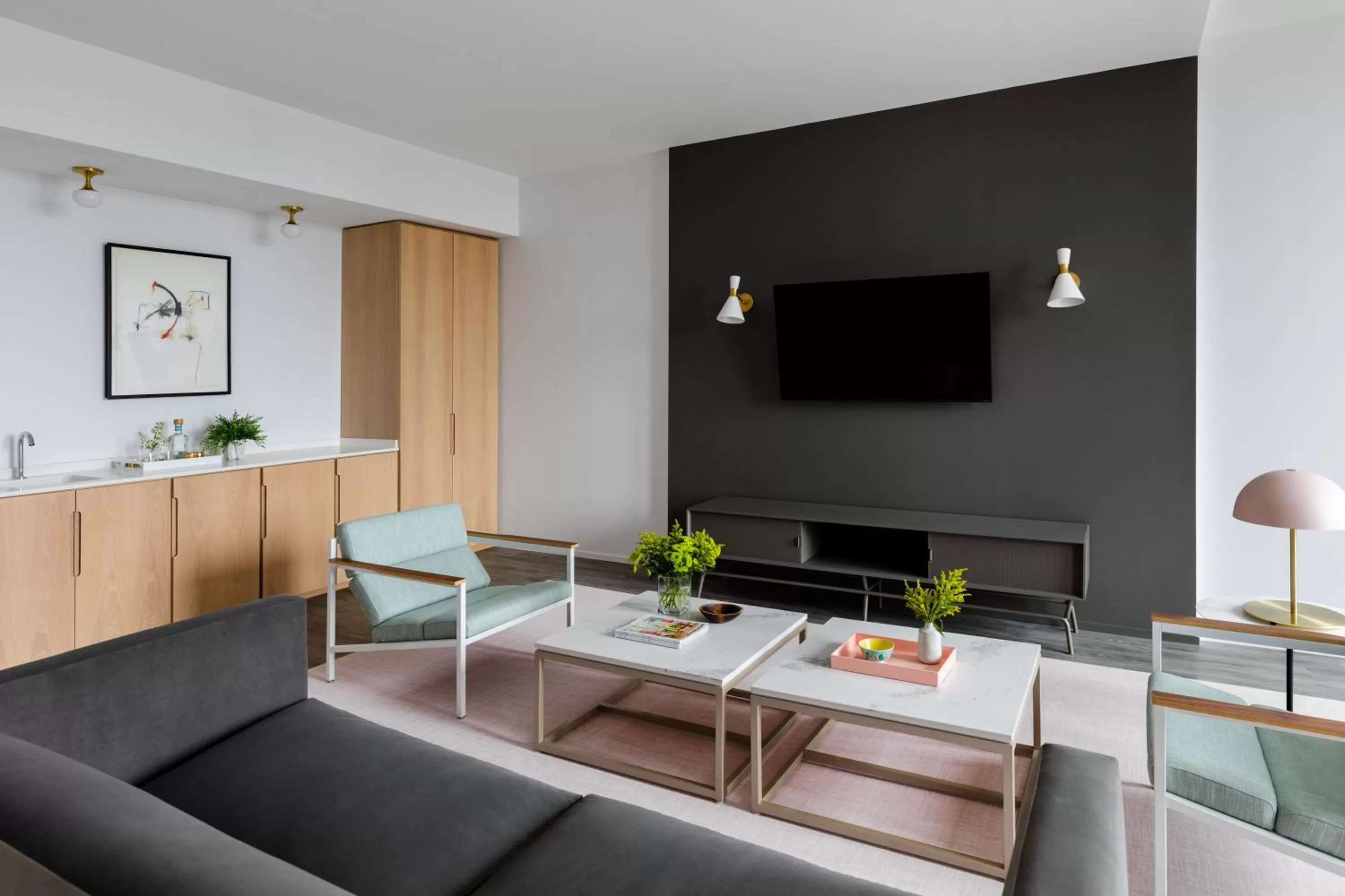 Living room, Seating Area in Quirk Hotel Charlottesville
