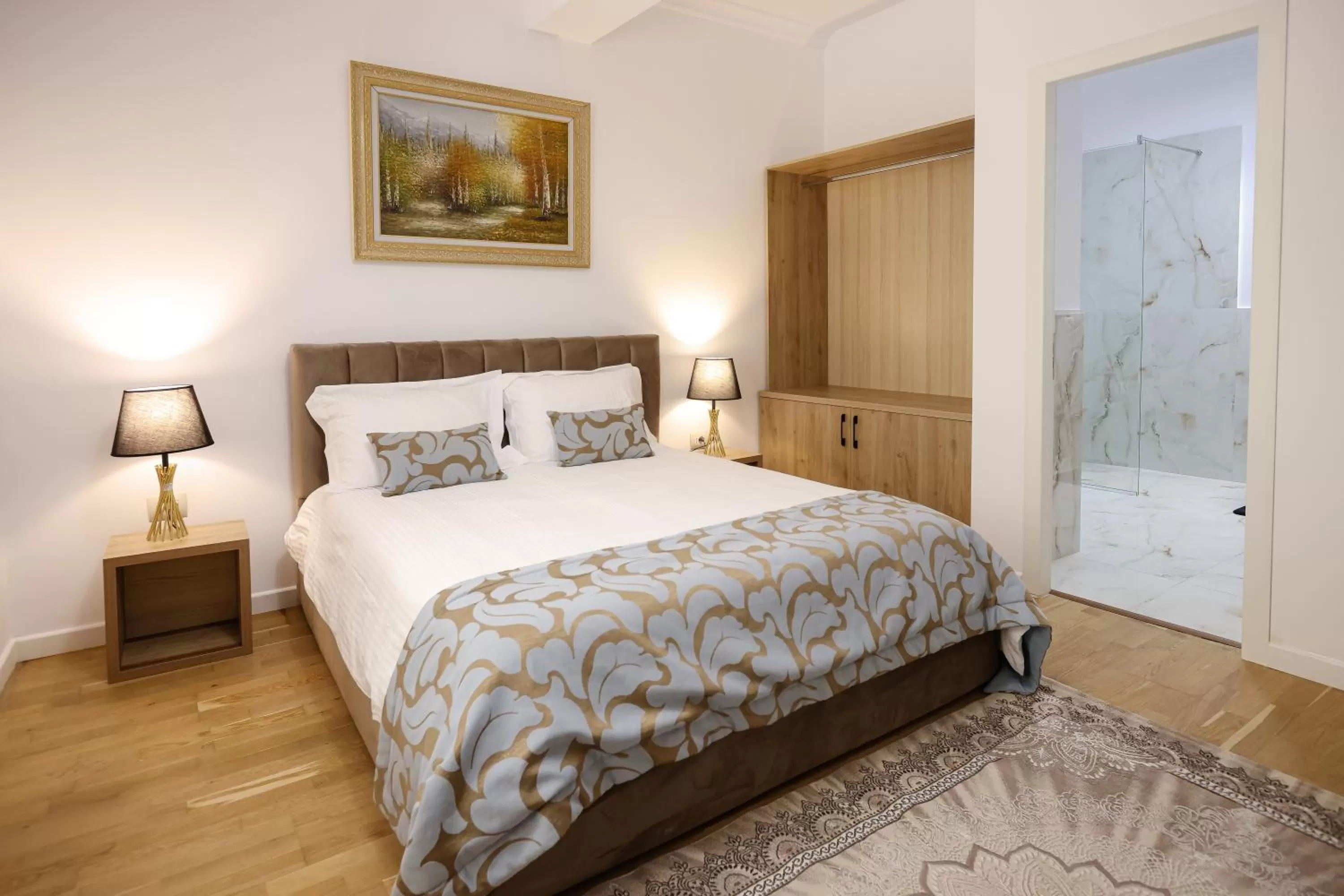 Bed in Ferdinand Hotel Rooms