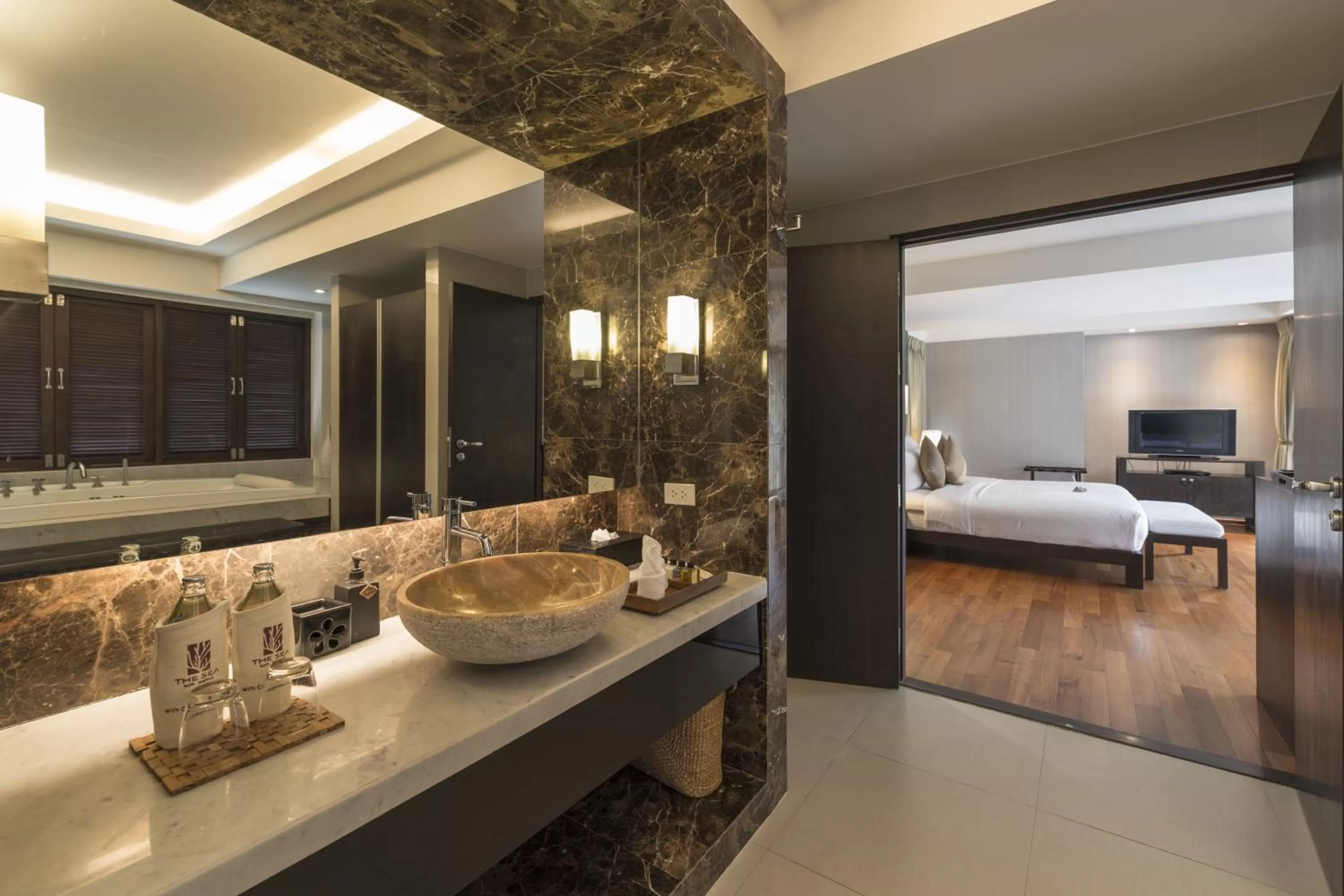 Bathroom, Bed in The Sea Koh Samui Resort and Residences by Tolani