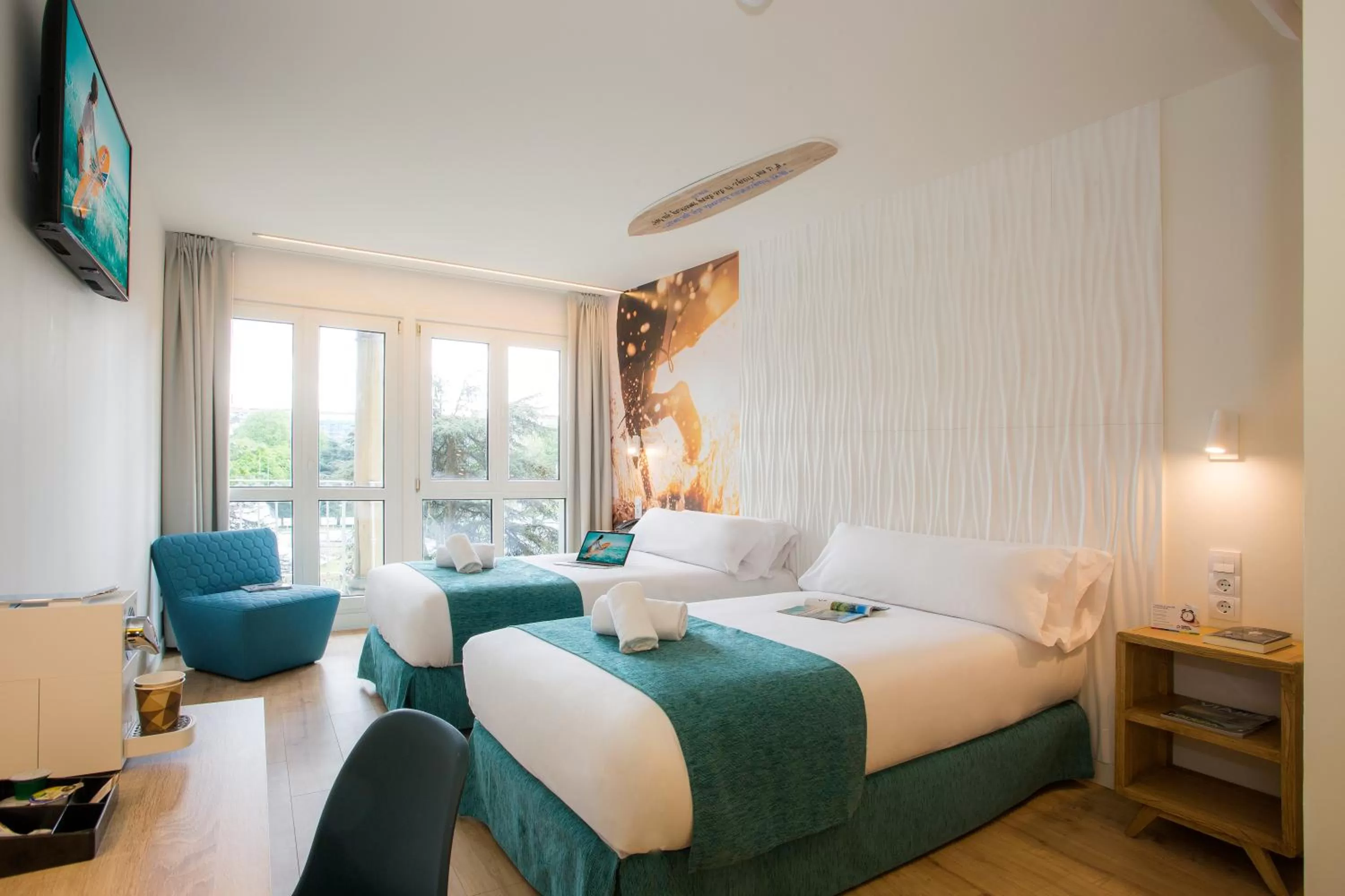 Decorative detail, Bed in Casual de las Olas San Sebastián