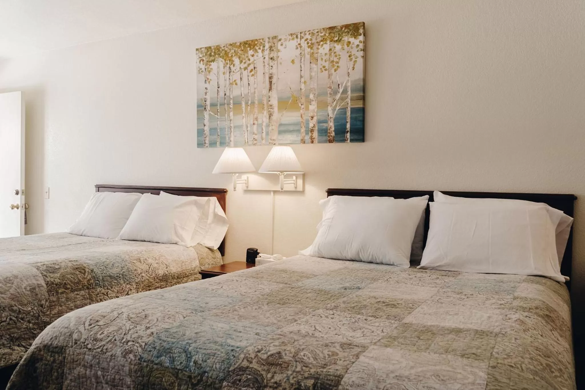 Bed in Vintage Lakeside Inn