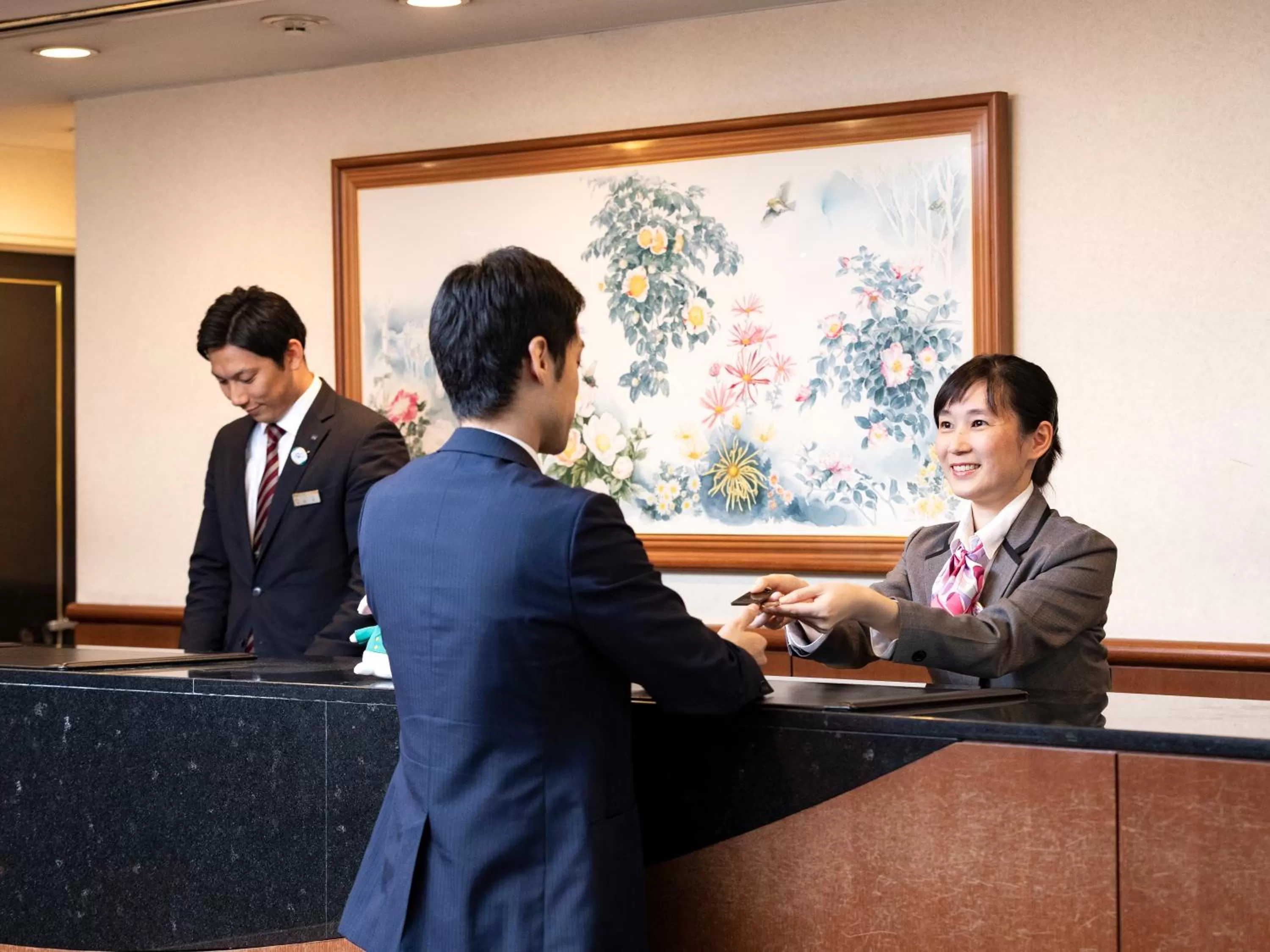 Staff in Ark Hotel Kumamotojo Mae -ROUTE INN HOTELS-