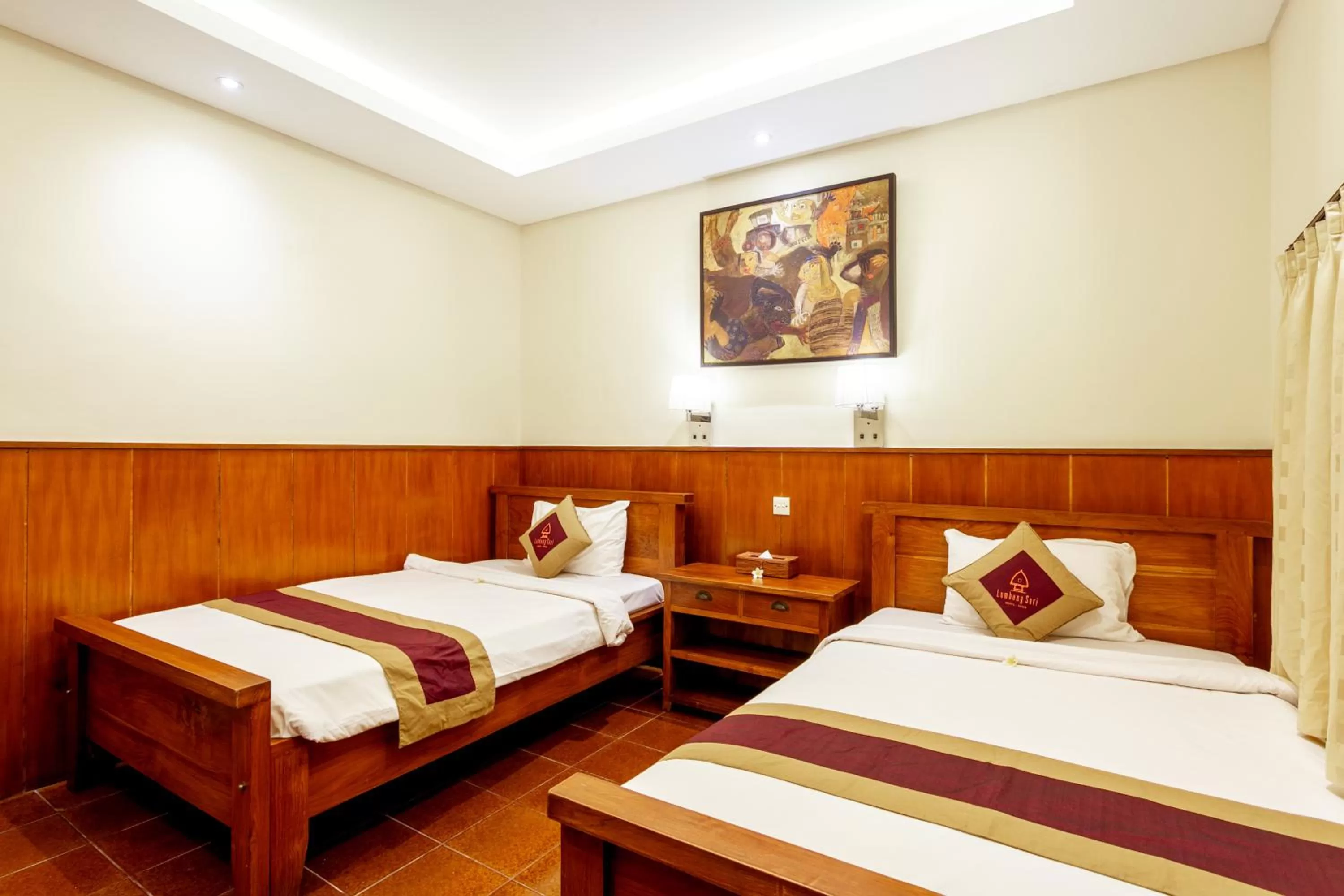 Bed in Lumbung Sari Ubud Hotel - CHSE Certified