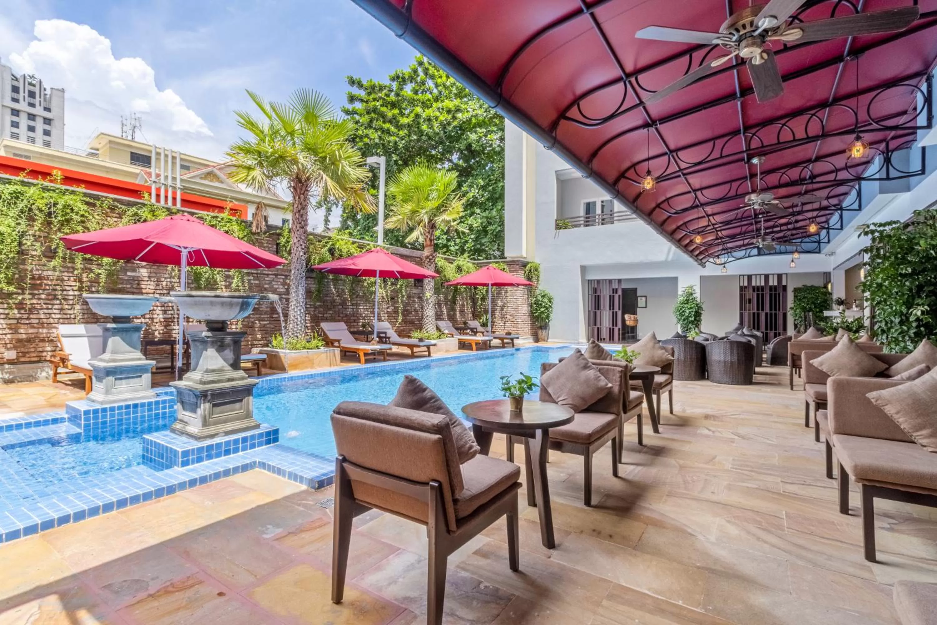Patio in Anik Boutique Hotel & Spa on Norodom Blvd