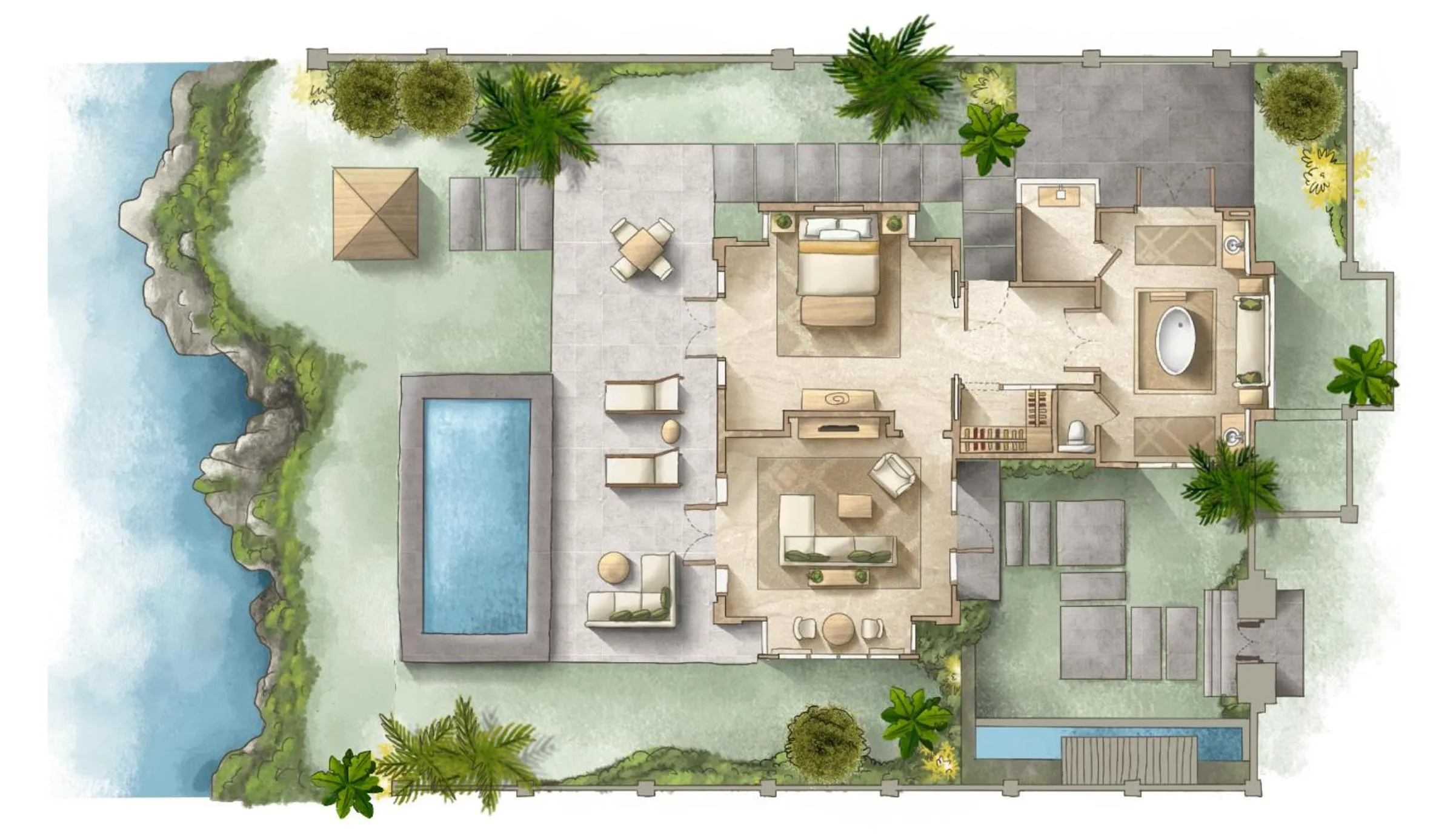 Floor plan in AYANA Villas Bali