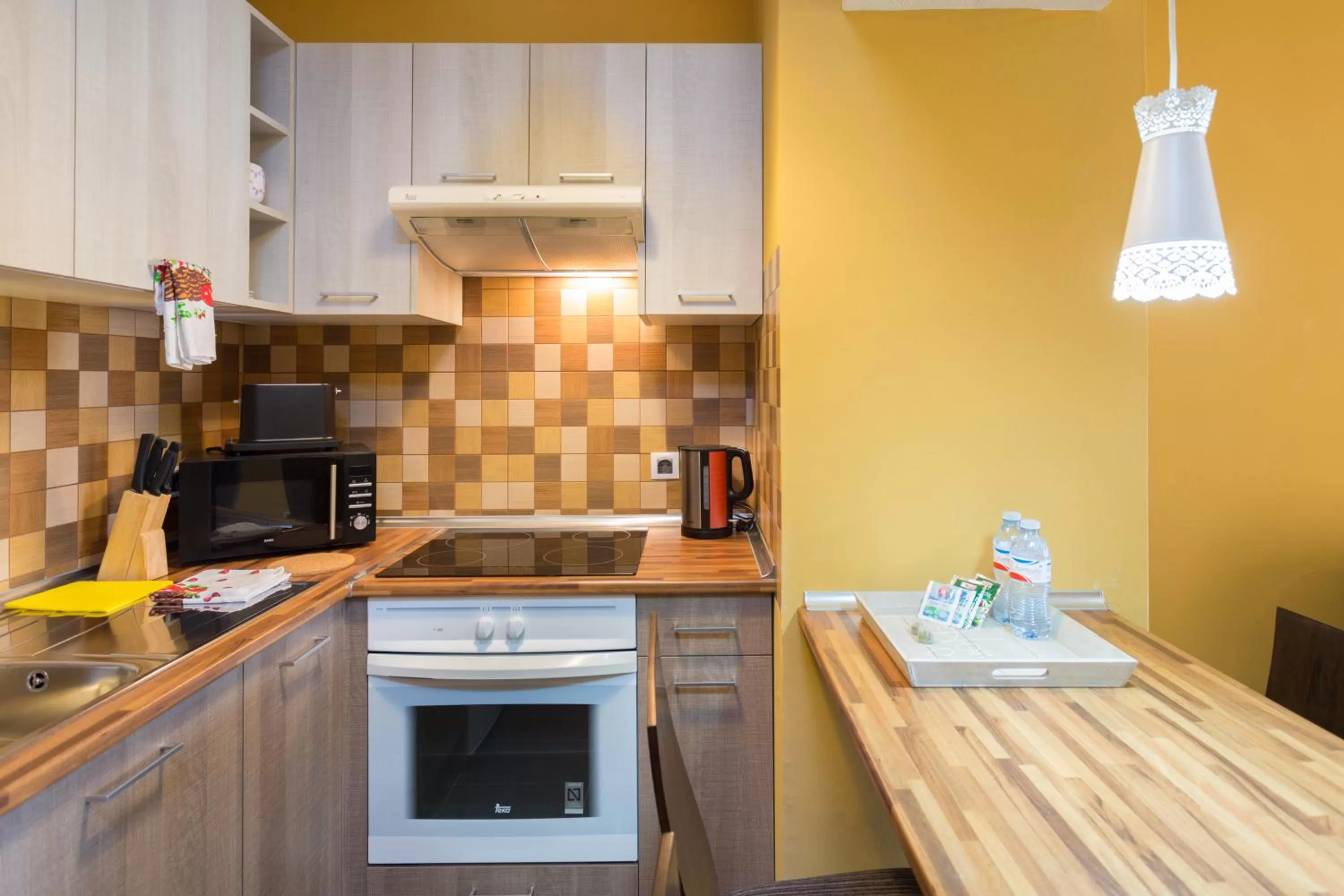 Kitchen or kitchenette in Yucca Park ApartHotel