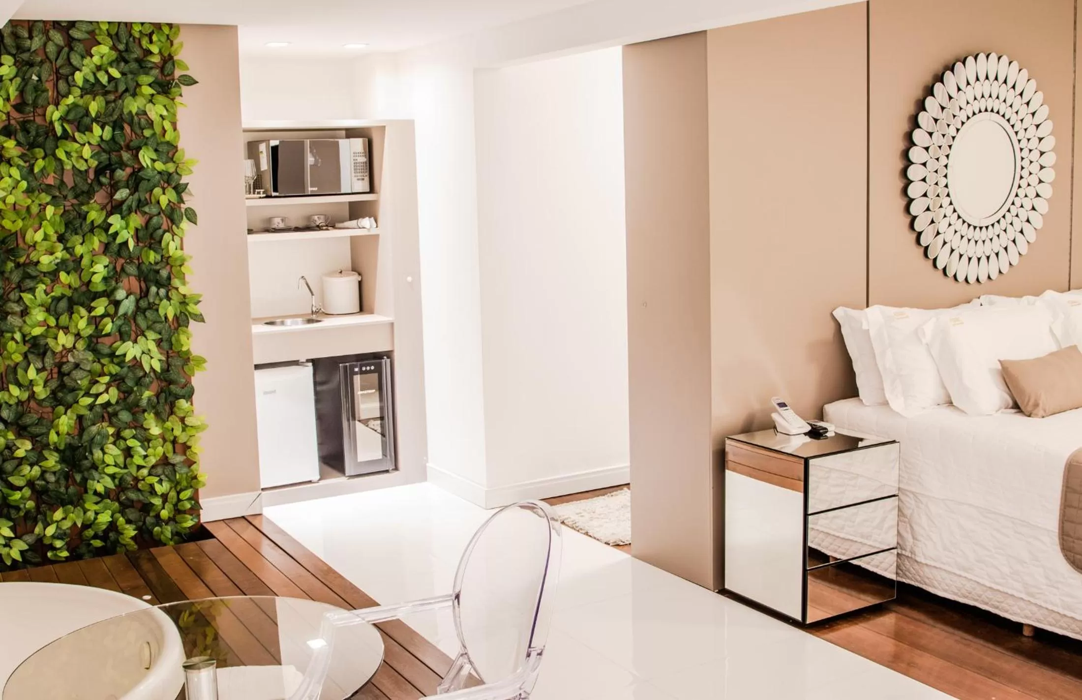 View (from property/room), Bed in Hotel Rieger