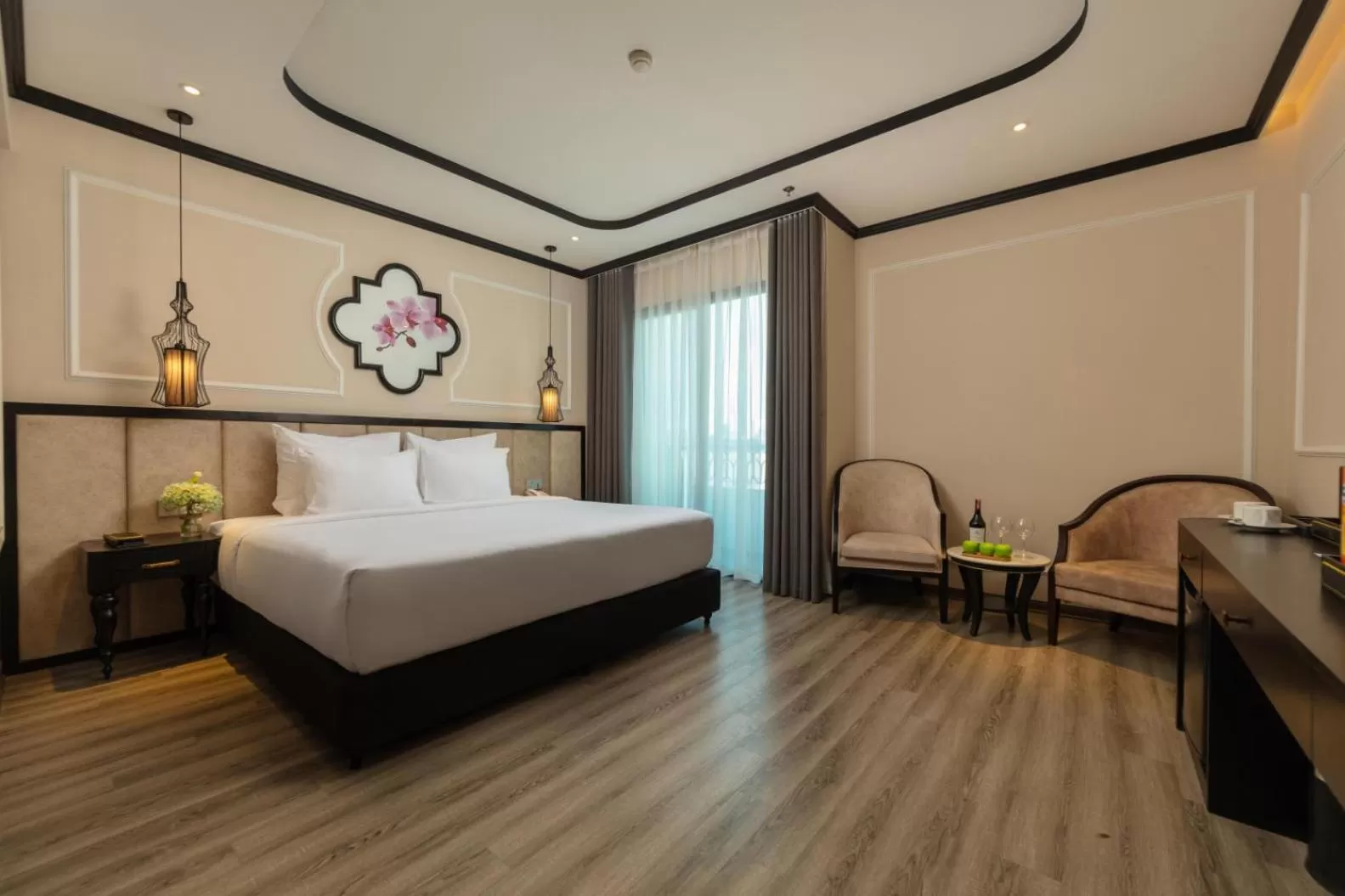 Bed in FTE Ba Dinh Hotel