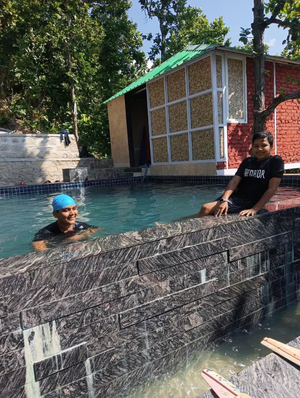 Swimming pool in Blue Pine Orchards