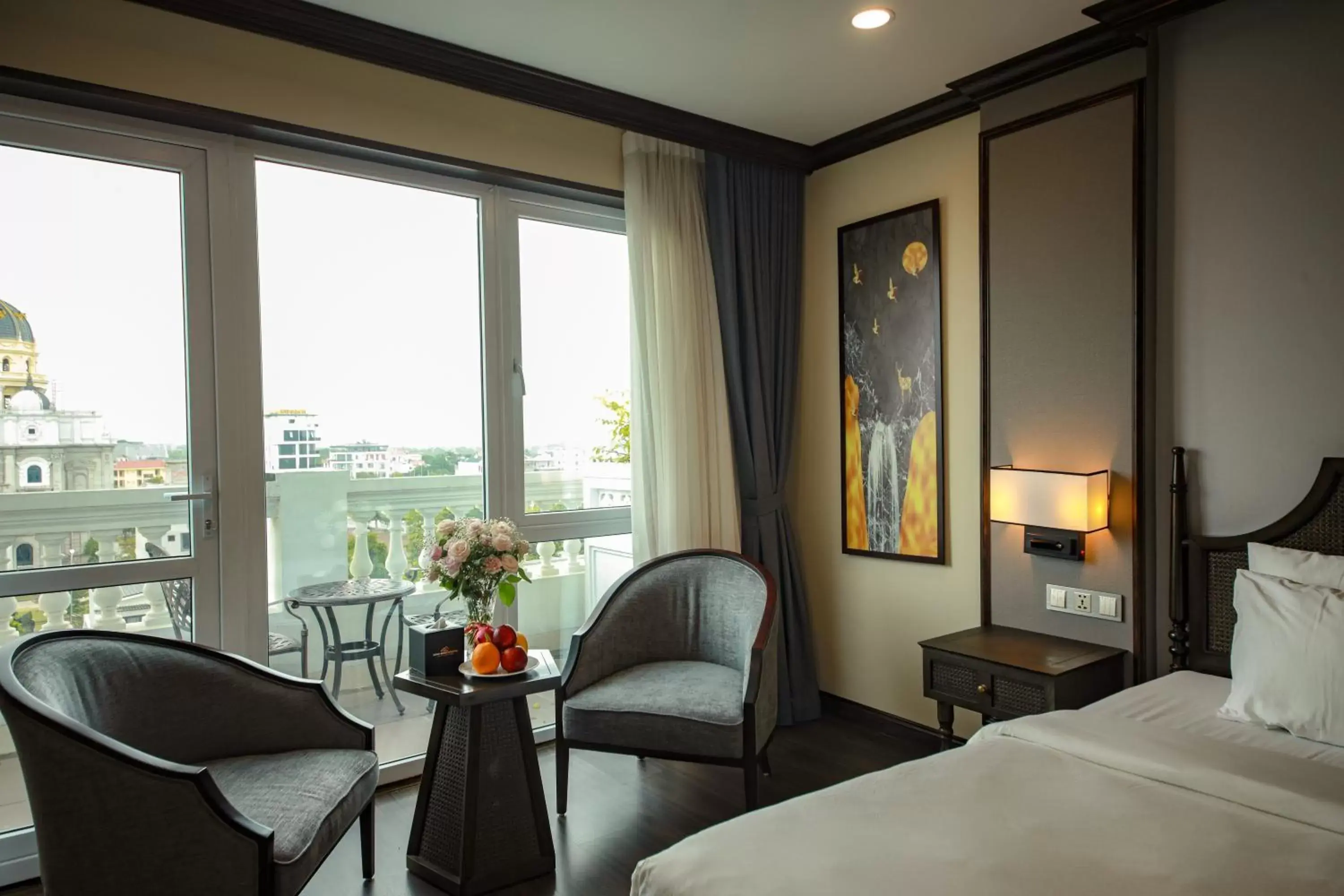 Grand Deluxe Double Room with Balcony (Indochine Wing) in Ninh Binh Legend Hotel Grand Deluxe Double Room with Balcony (Indochine Wing) in Ninh Binh Legend Hotel