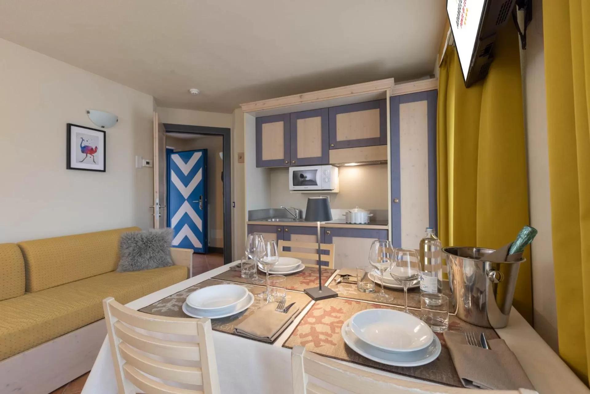 Living room, Dining Area in Residence Adamello Resort