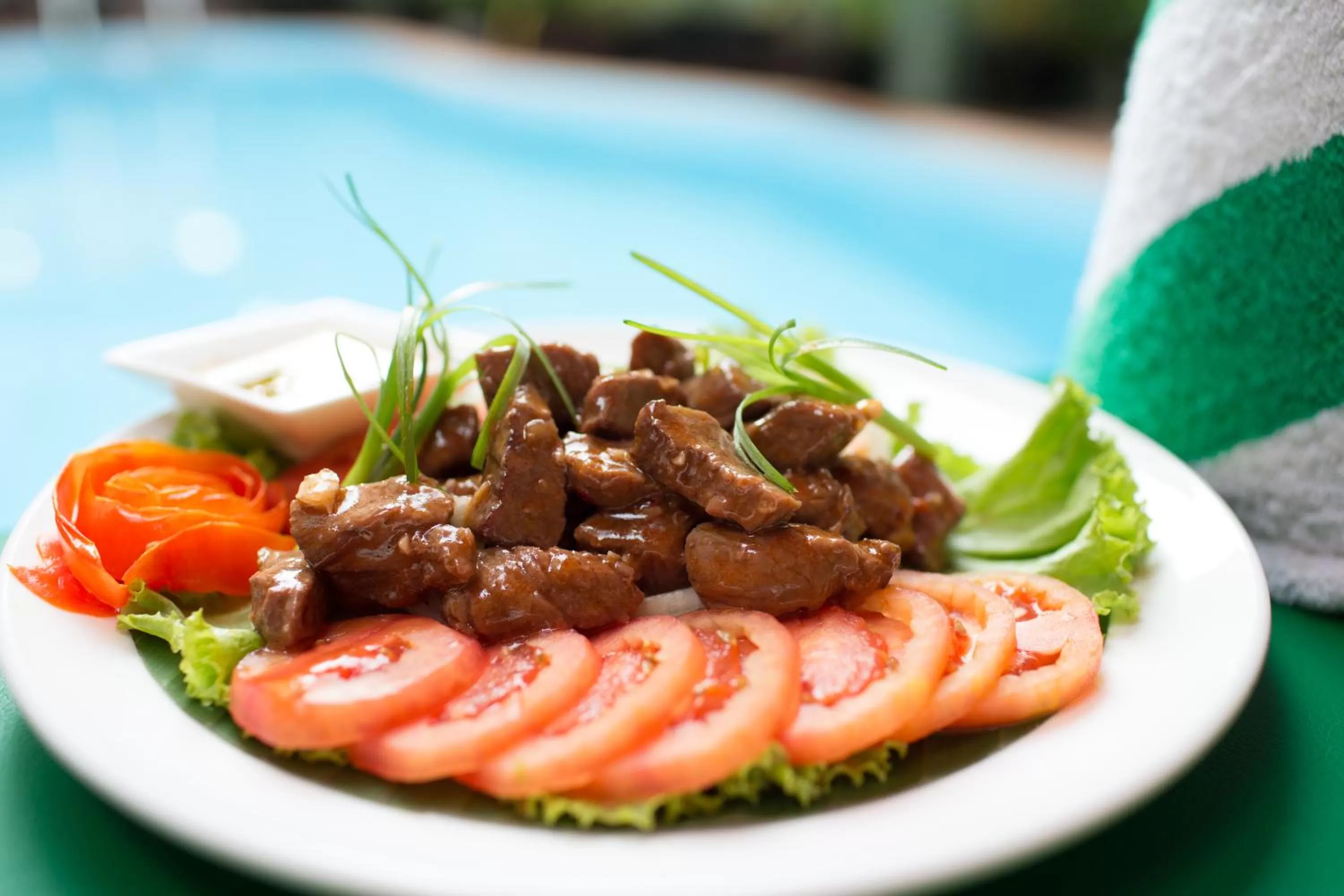 Food close-up in La Villa du Bonheur