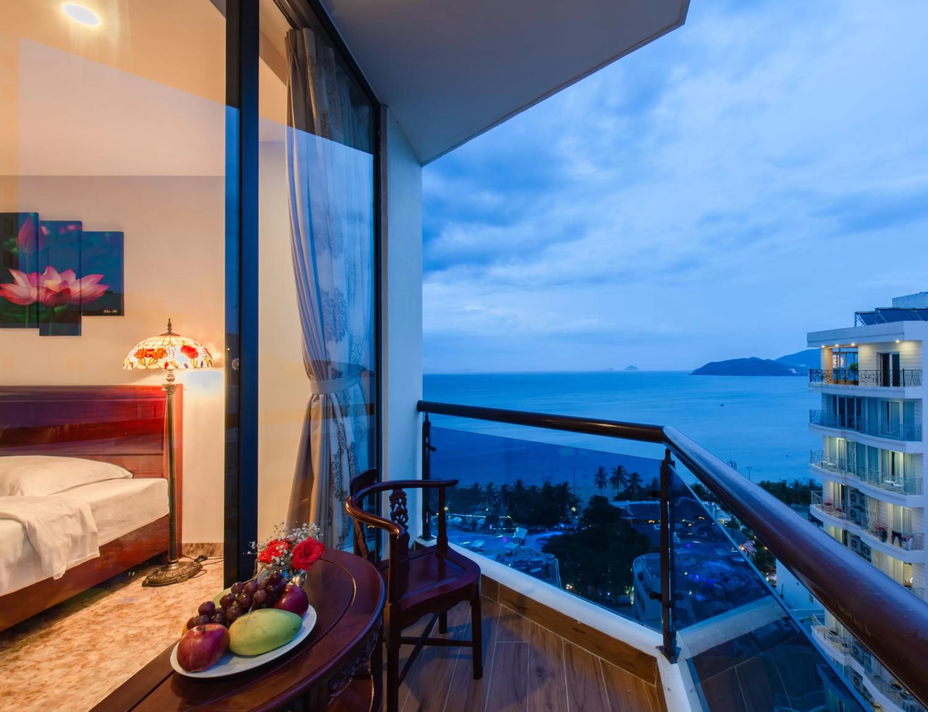 Balcony/Terrace, Bed in Red Sun Nha Trang Hotel