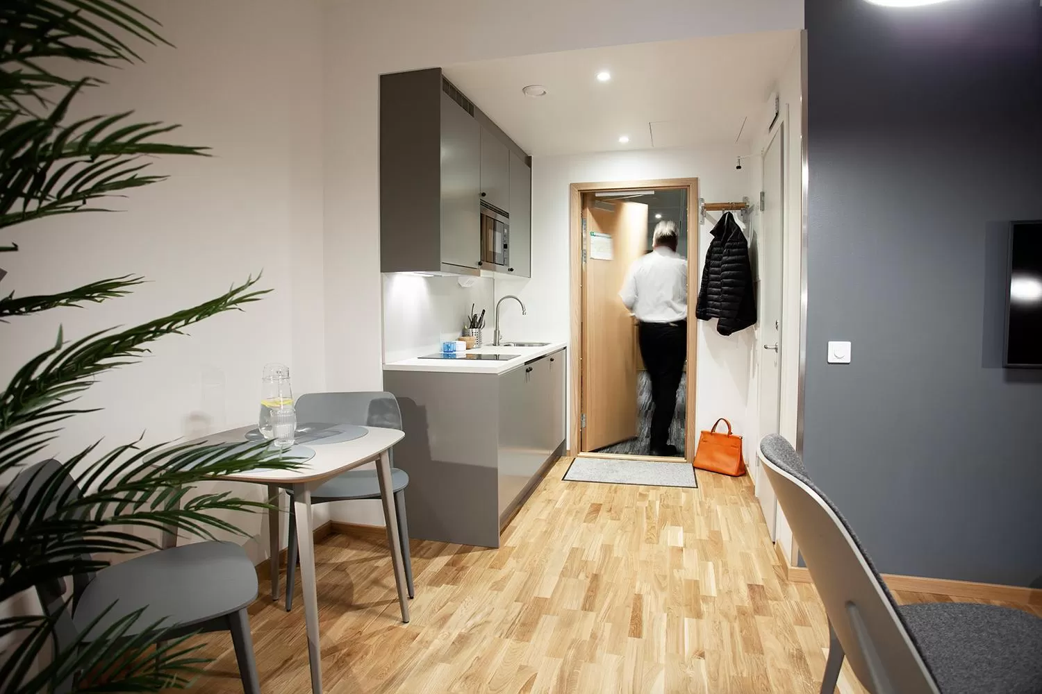 Kitchen or kitchenette in First Hotel The Studio