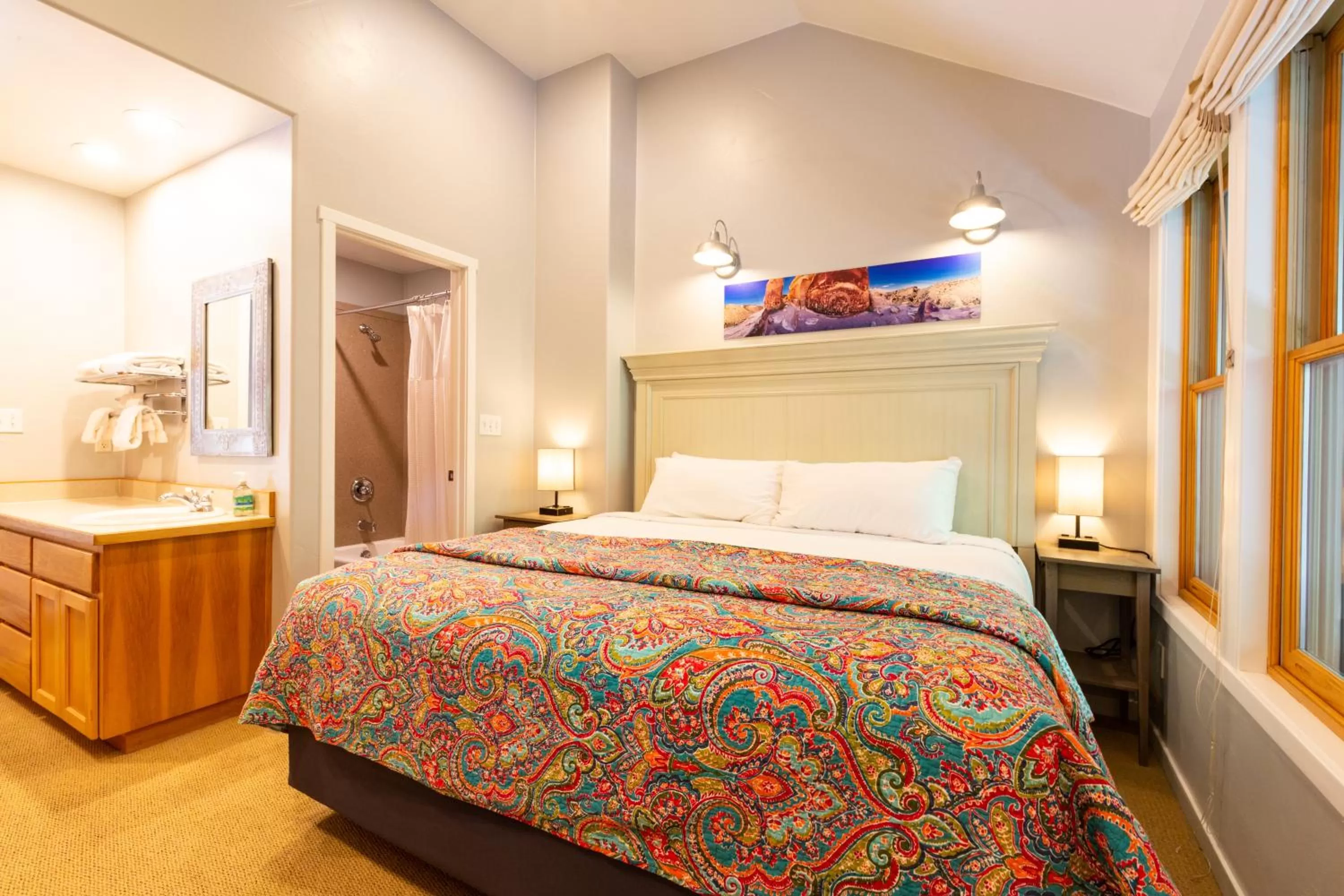 Bed in Moab Springs Ranch