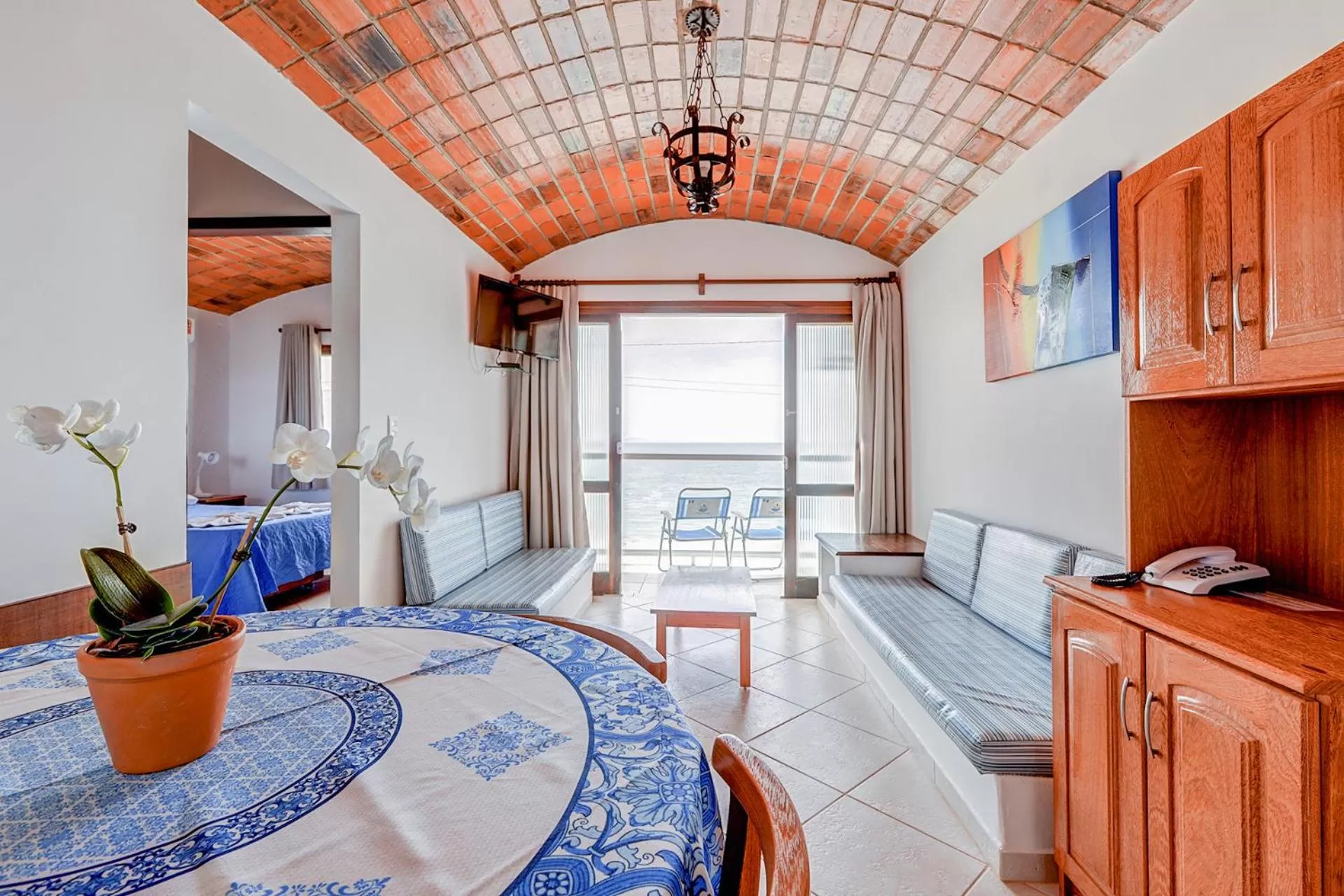 Seating area, Bed in Village Paraíso