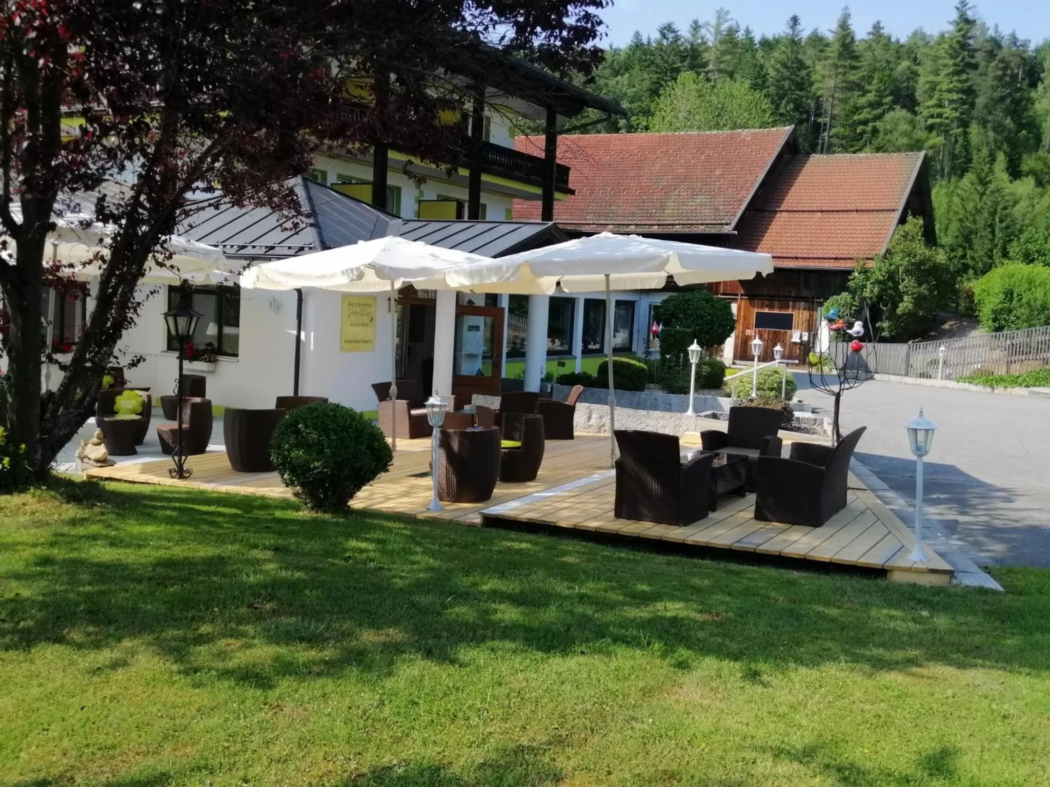 Balcony/Terrace in Landhotel GrünWies -Bonsai-Wellness Garni
