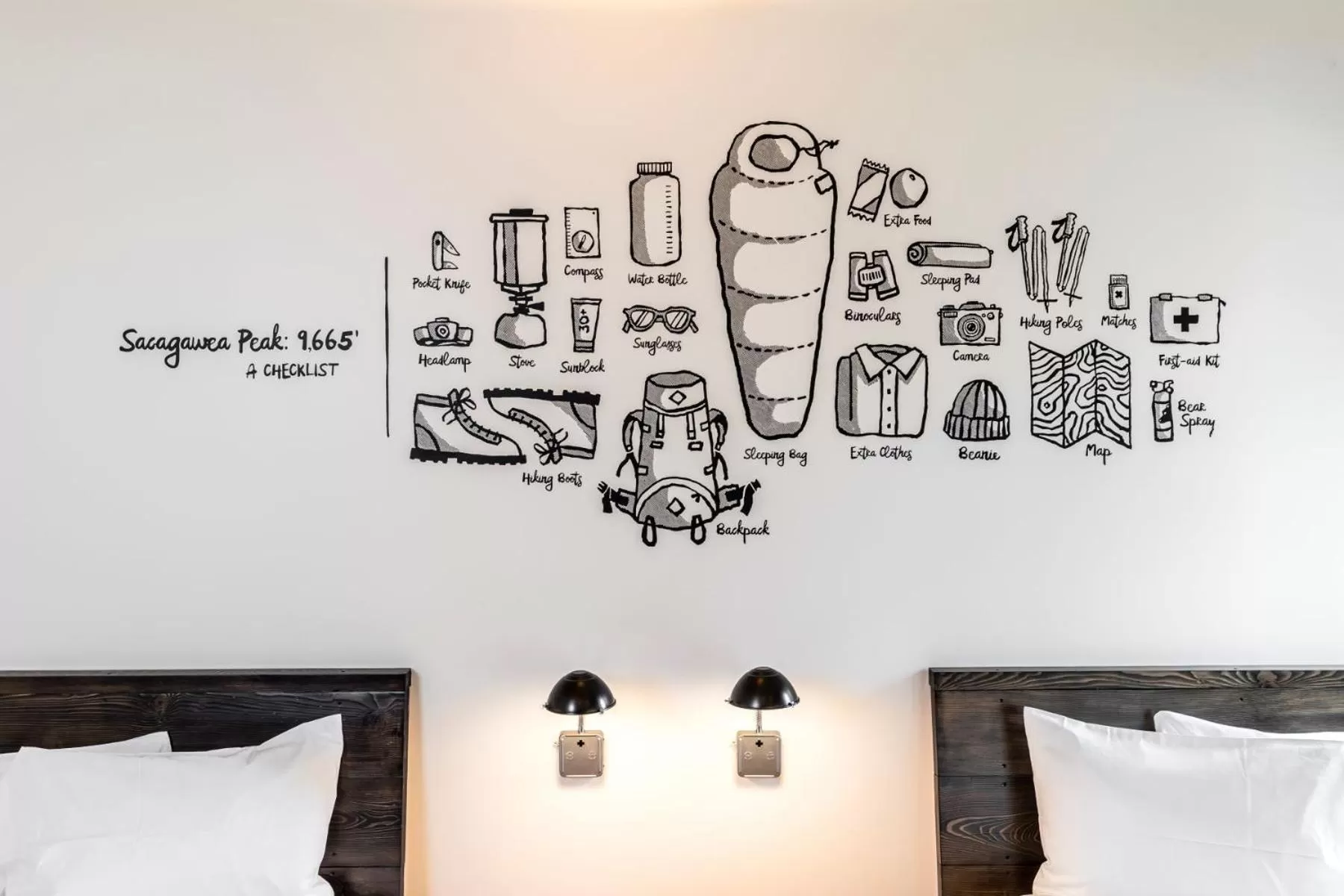 Decorative detail, Bed in The LARK