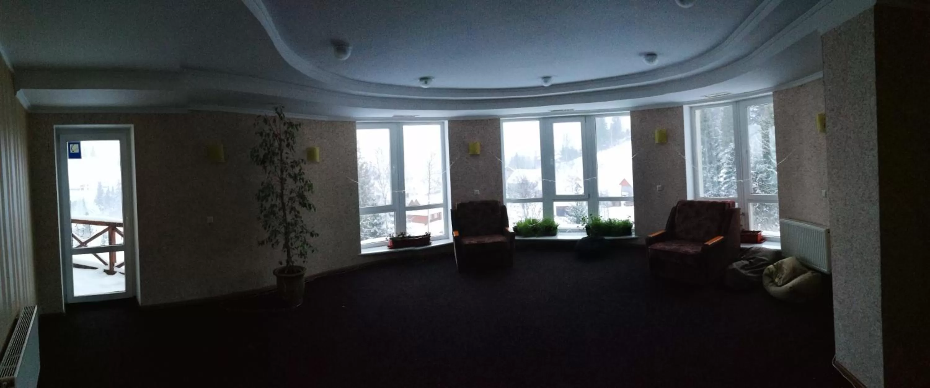 Seating area, Bed in Terem