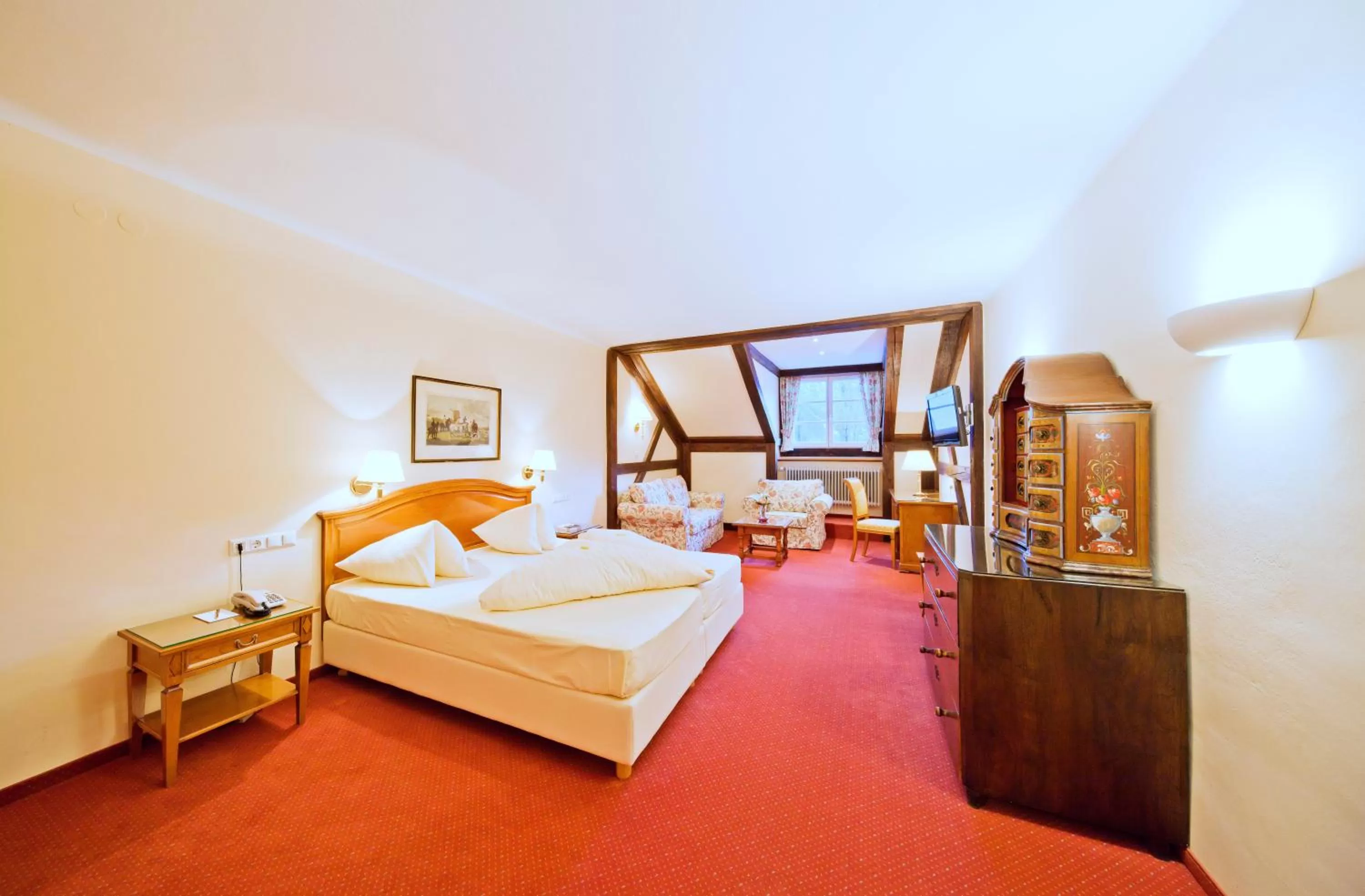 Bed in Vergeiner's Hotel Traube