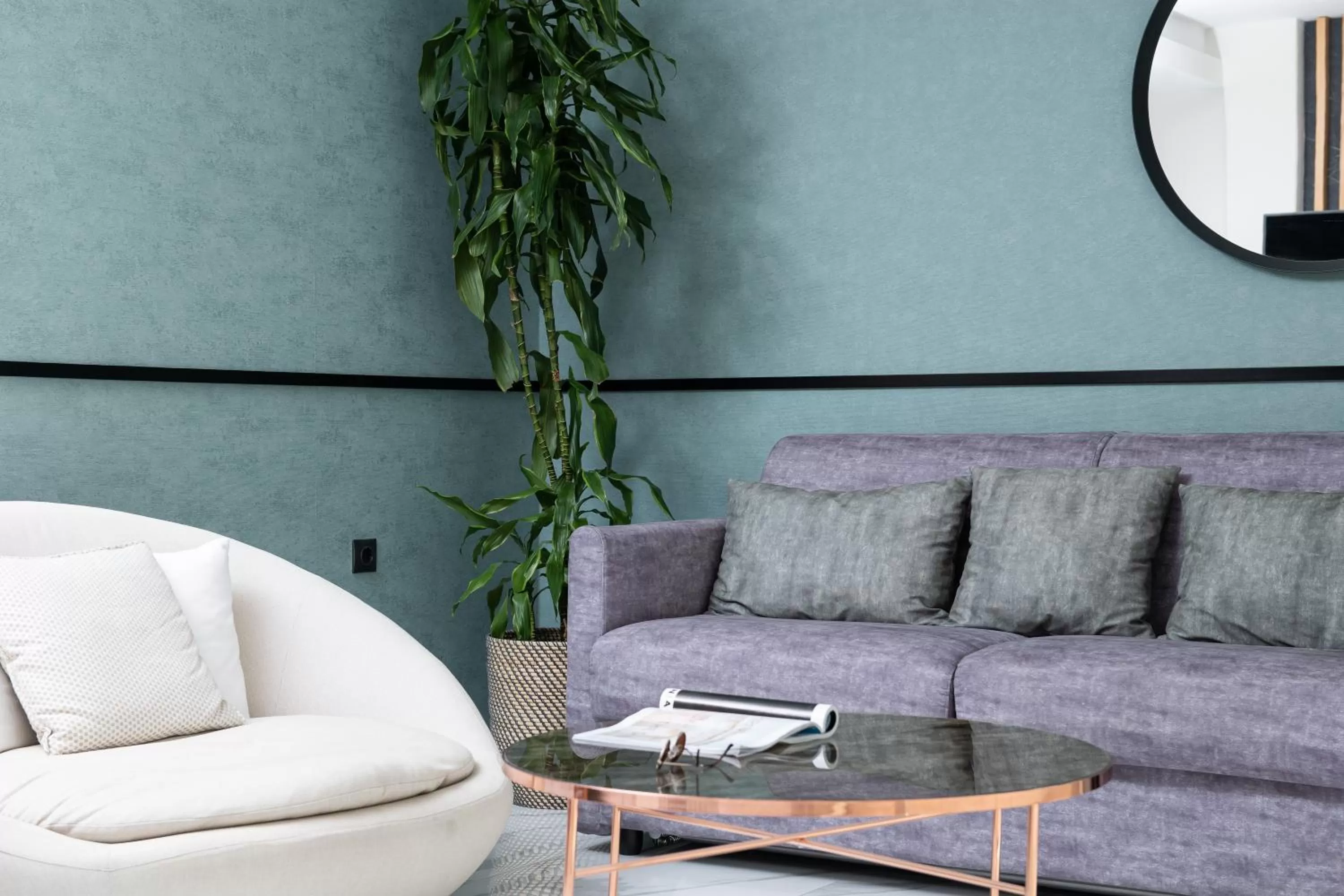 Living room in Enattica Suites