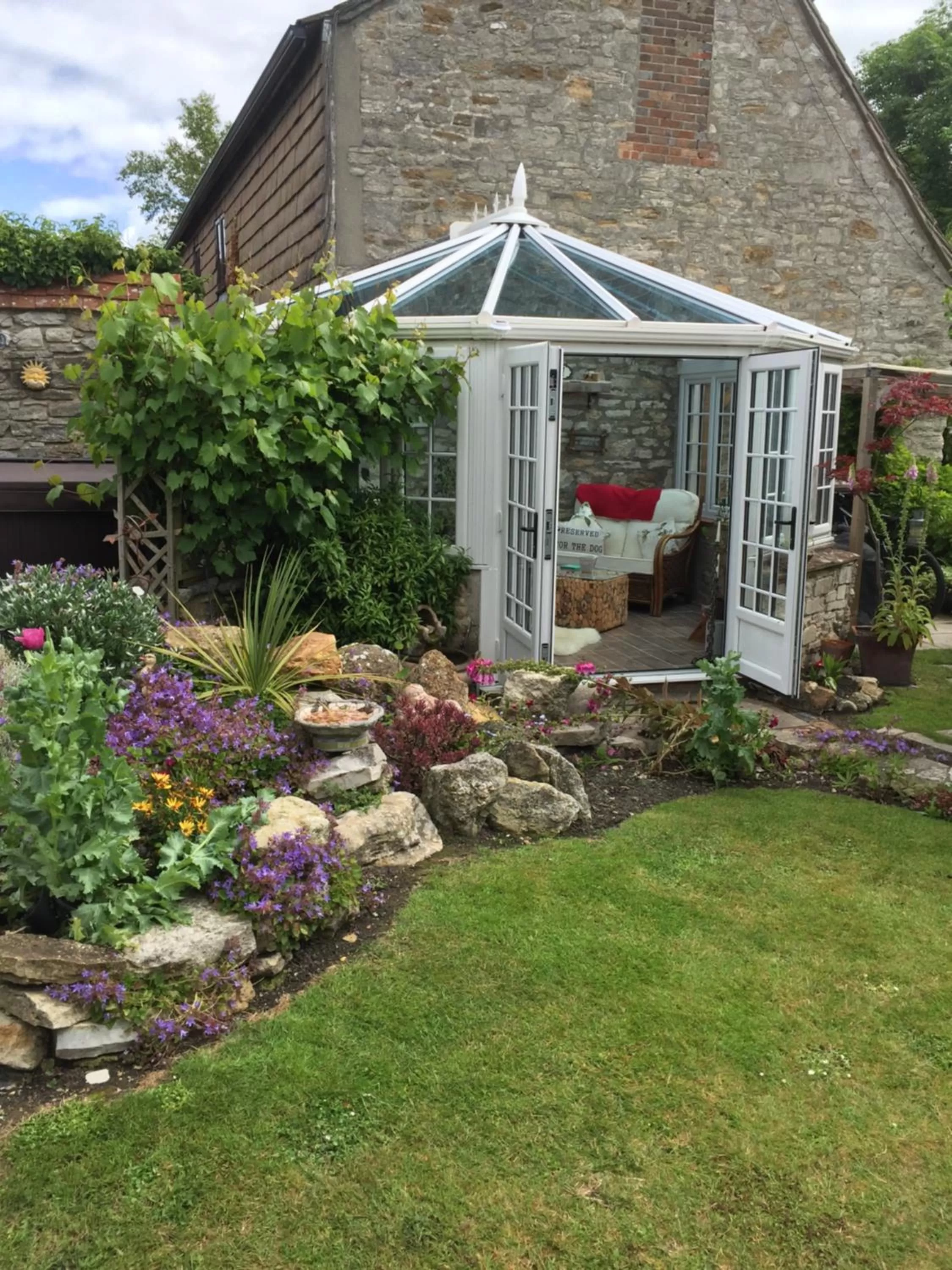 Garden in Blue Shutters