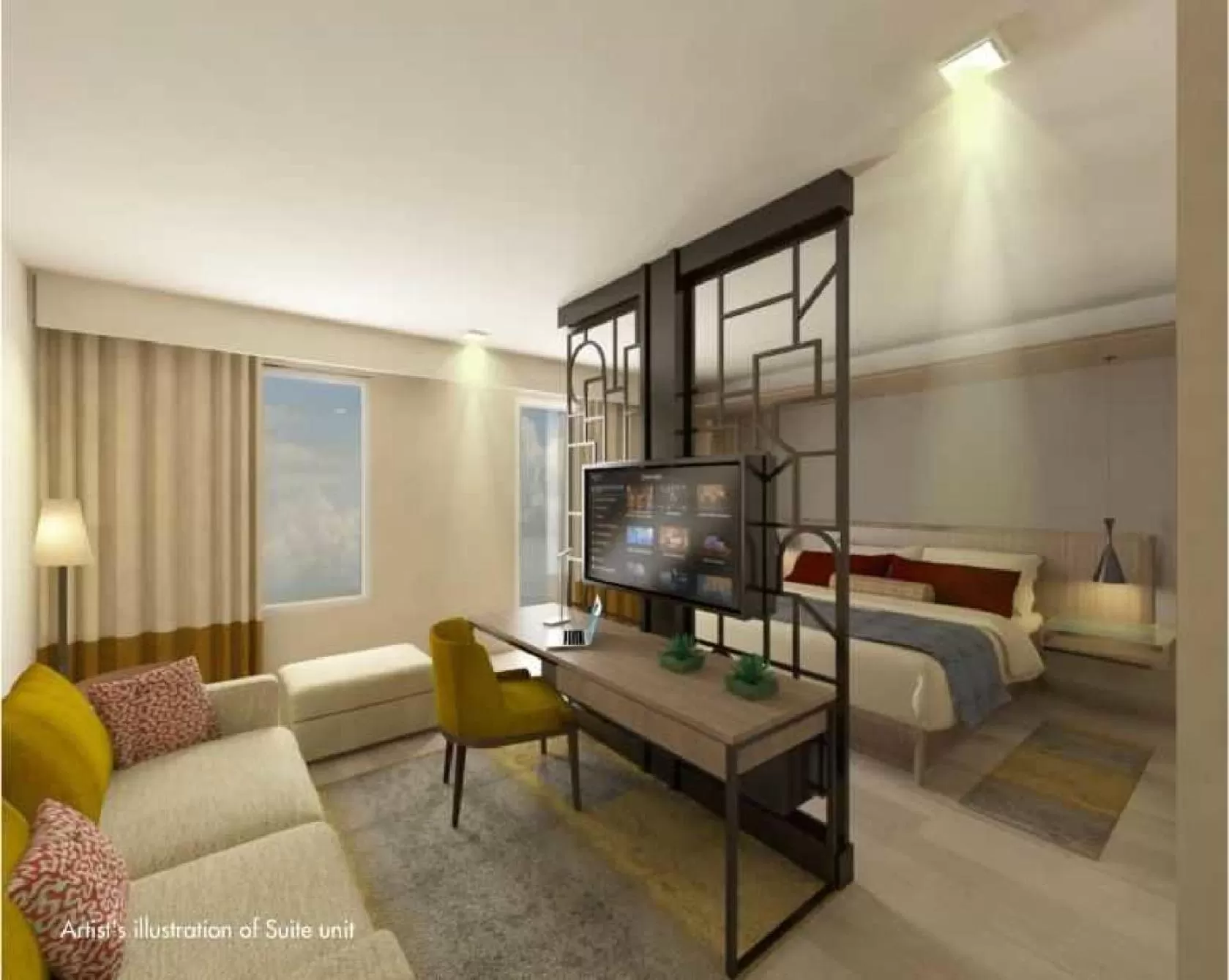 Living room in Quest Hotel Tagaytay