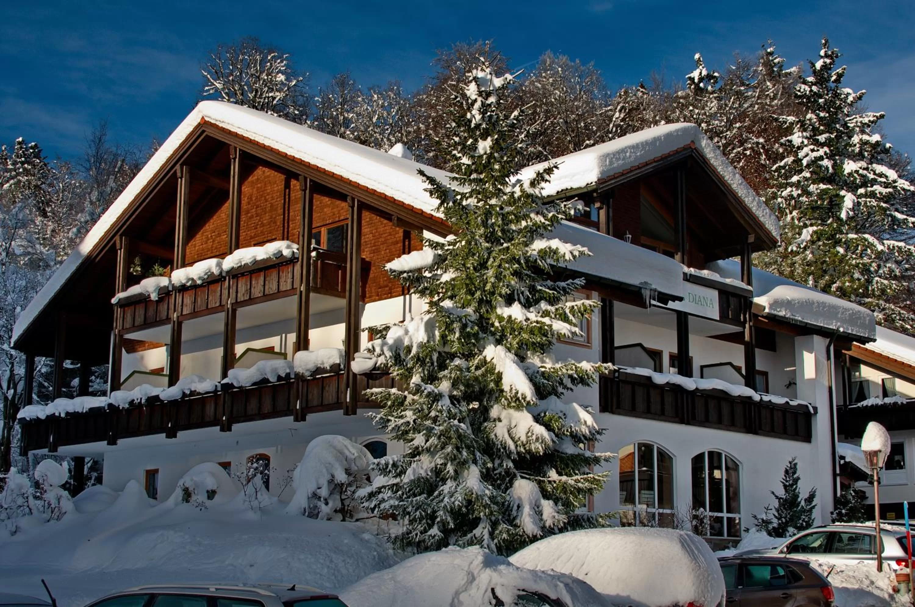Property building, Winter in DIANA Naturpark Hotel - mit Oberstaufen Plus Golf-Gästekarte