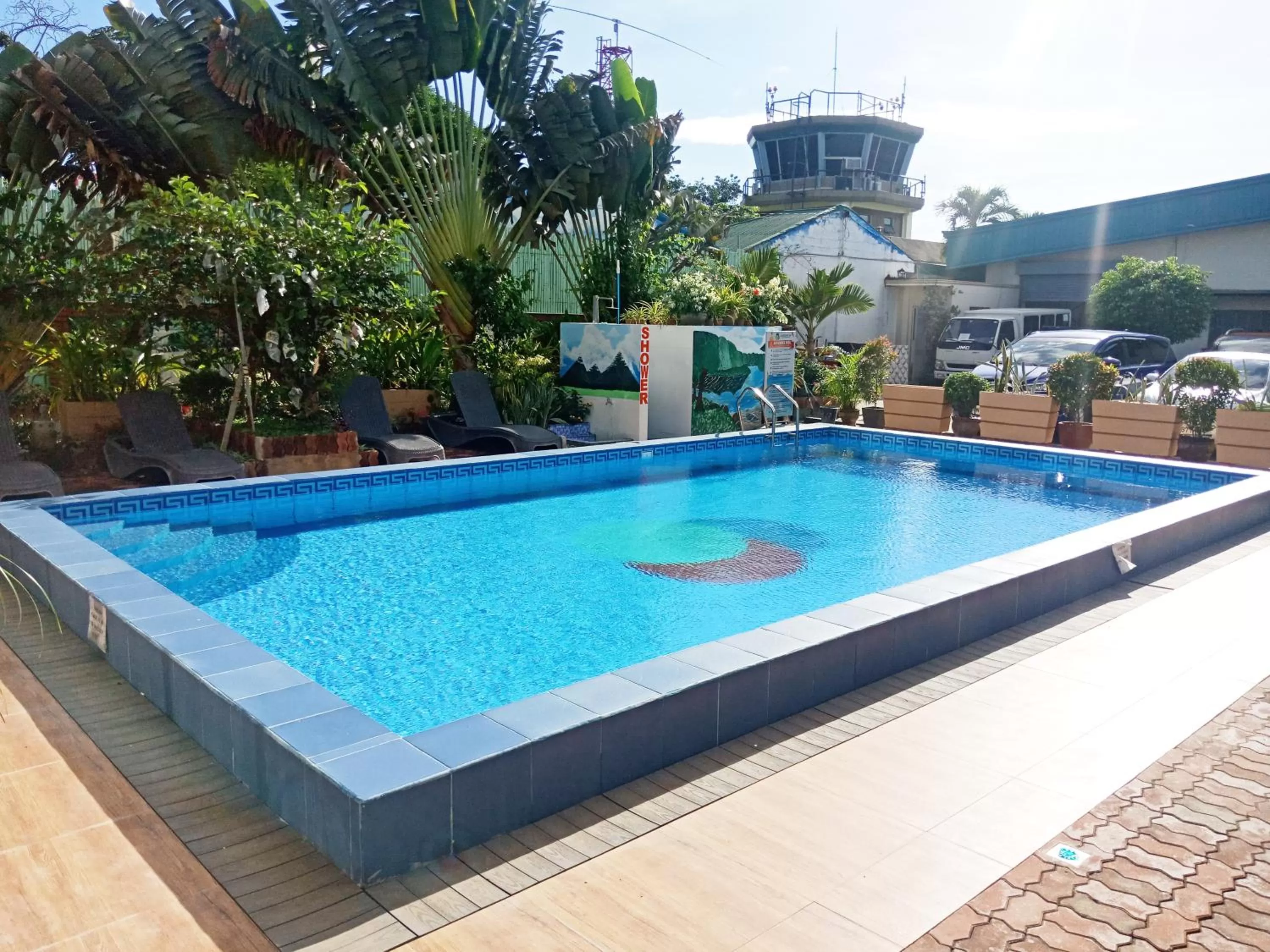 Swimming pool in Aerostop Hotel and Restaurant
