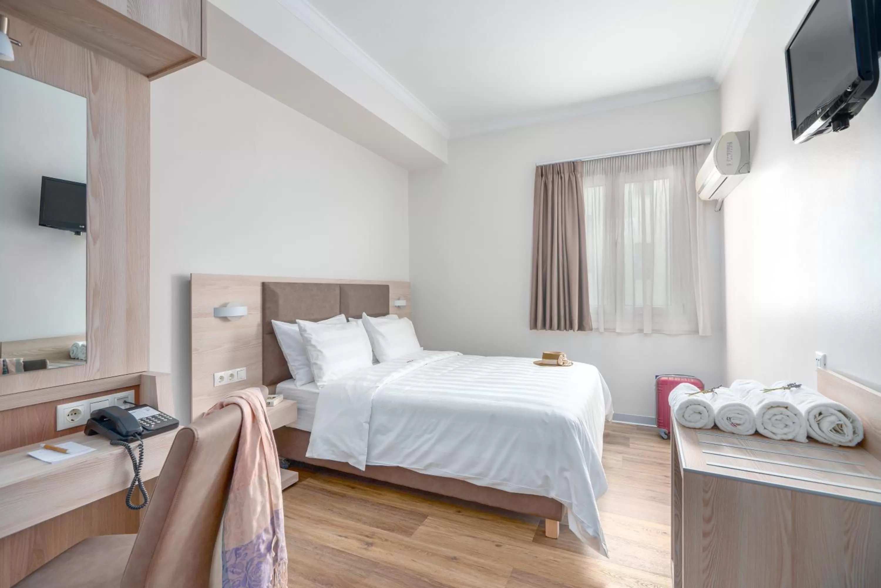 Bed in Attalos Hotel