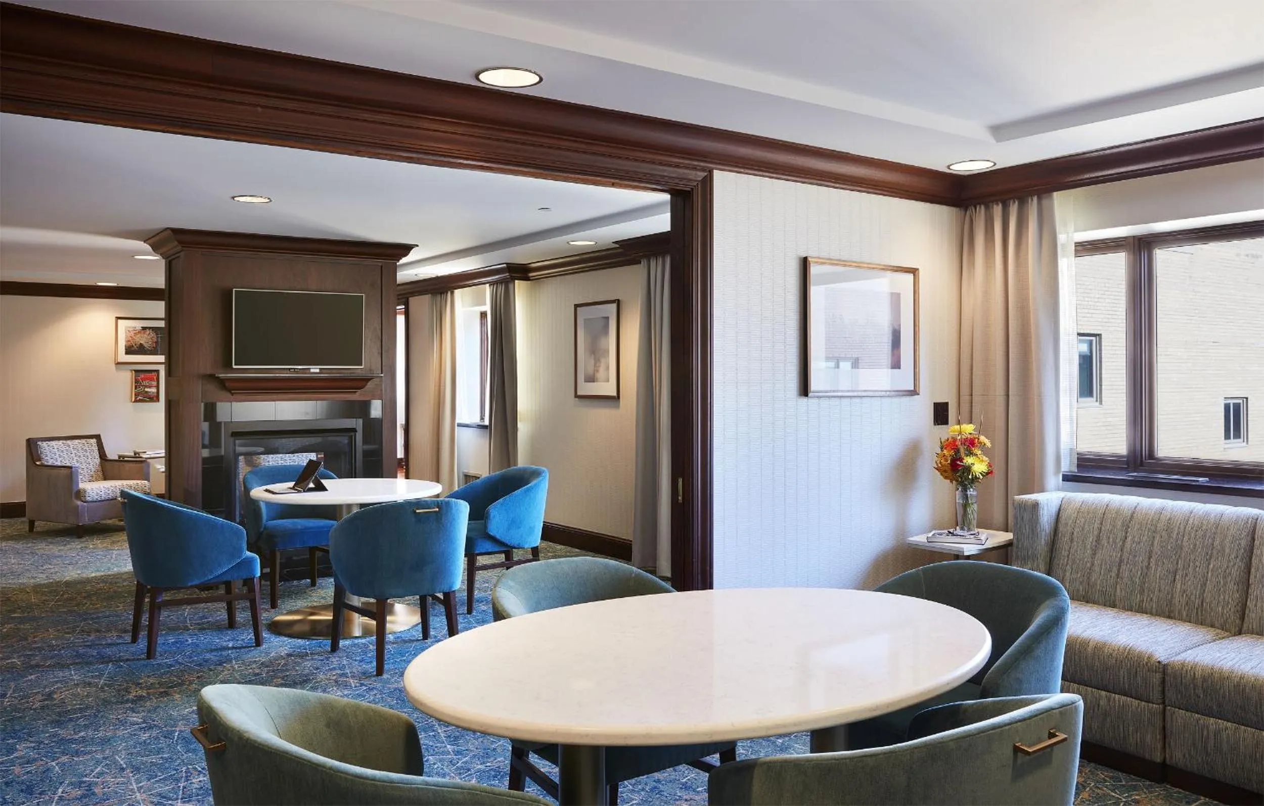 Communal lounge/ TV room in The Towers at The Kahler Grand