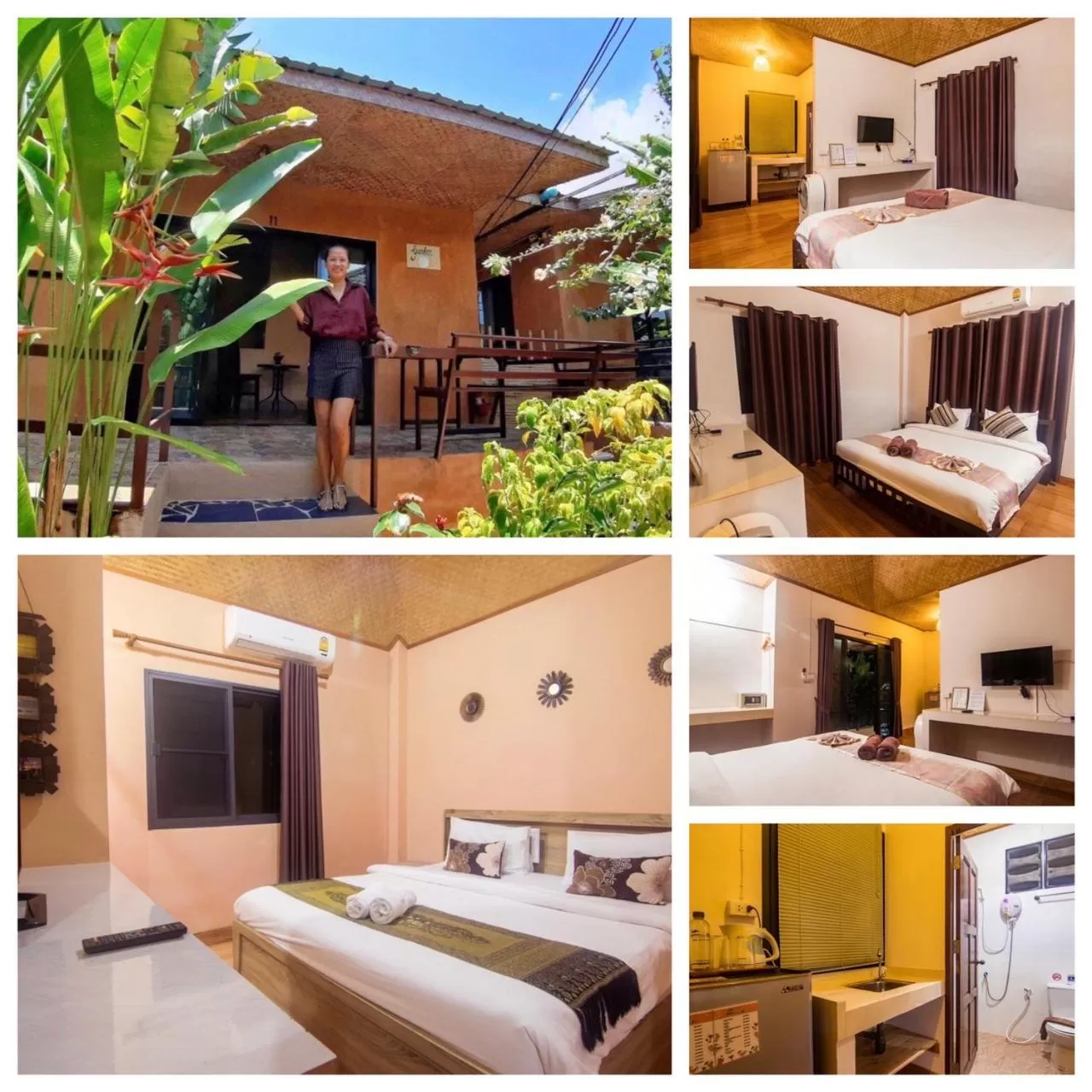 People, Bed in Panisara Pool Villa Resort Huahin