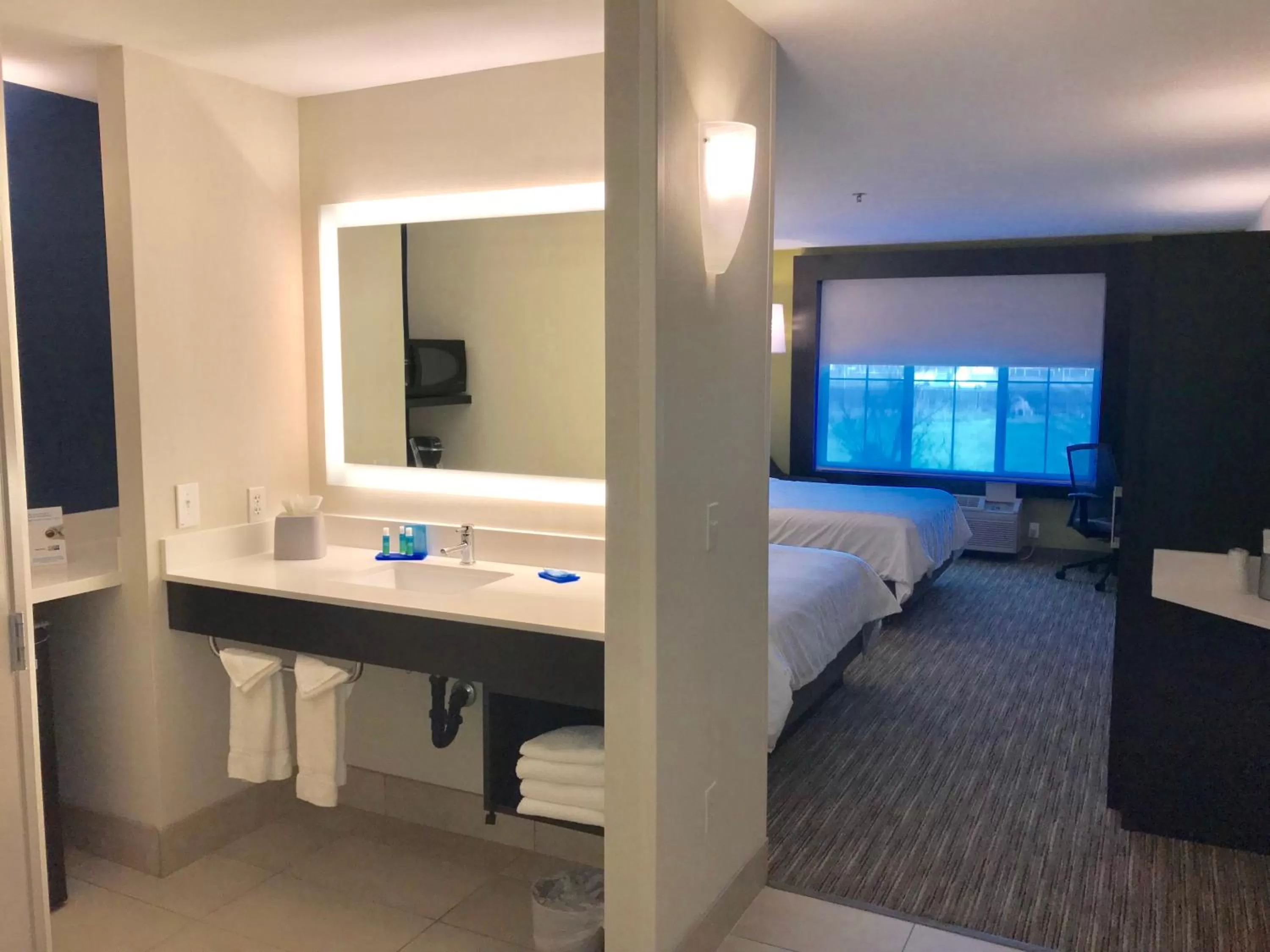 Bathroom, Bed in Holiday Inn Express & Suites Tracy by IHG