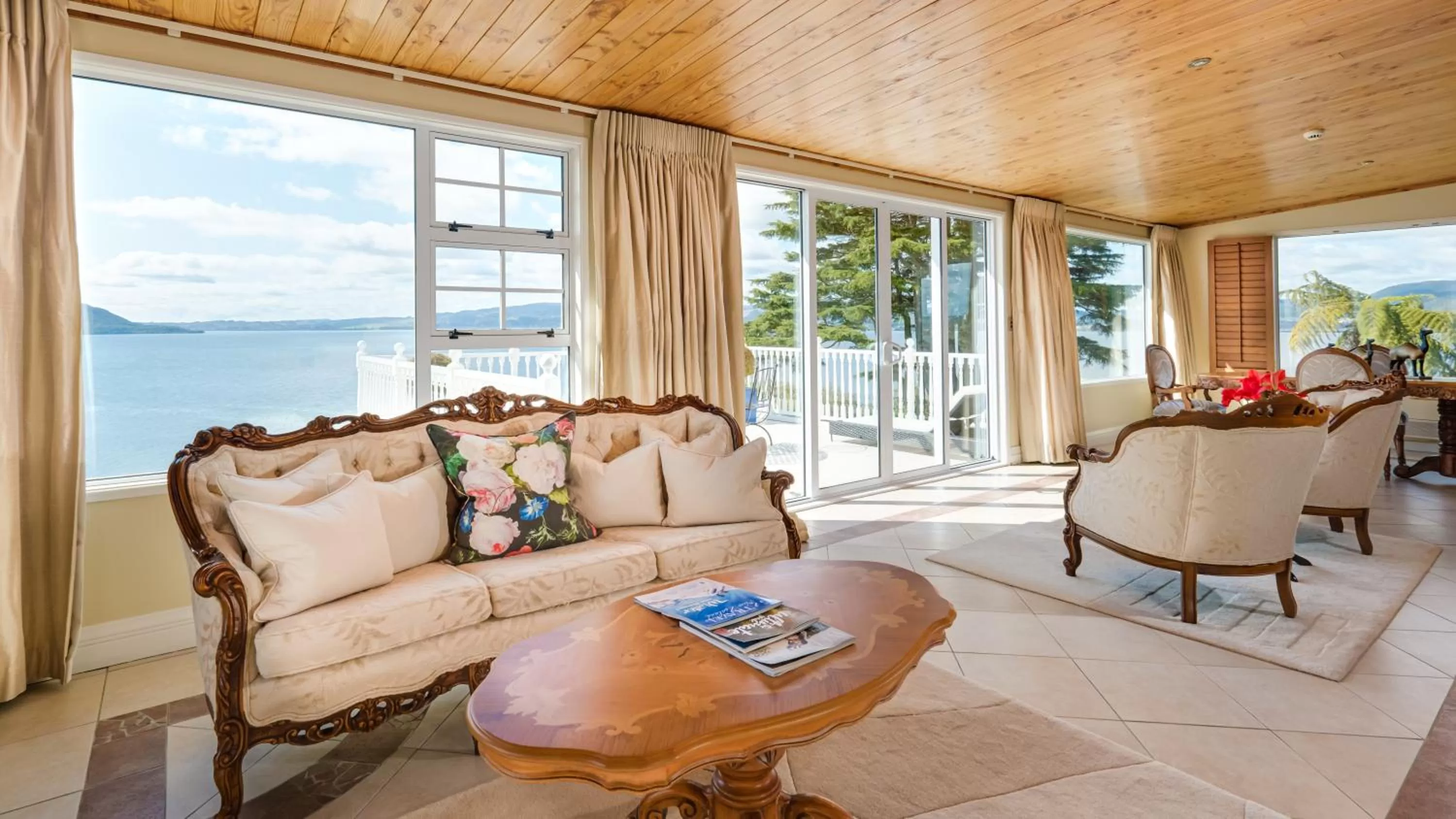 Living room in On The Point - Lake Rotorua