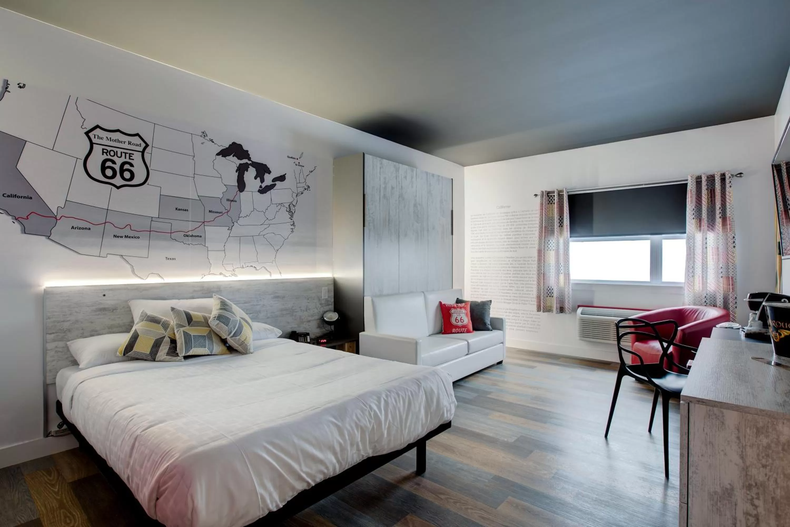 Bed in Hotel Historique et Manoir Route 66