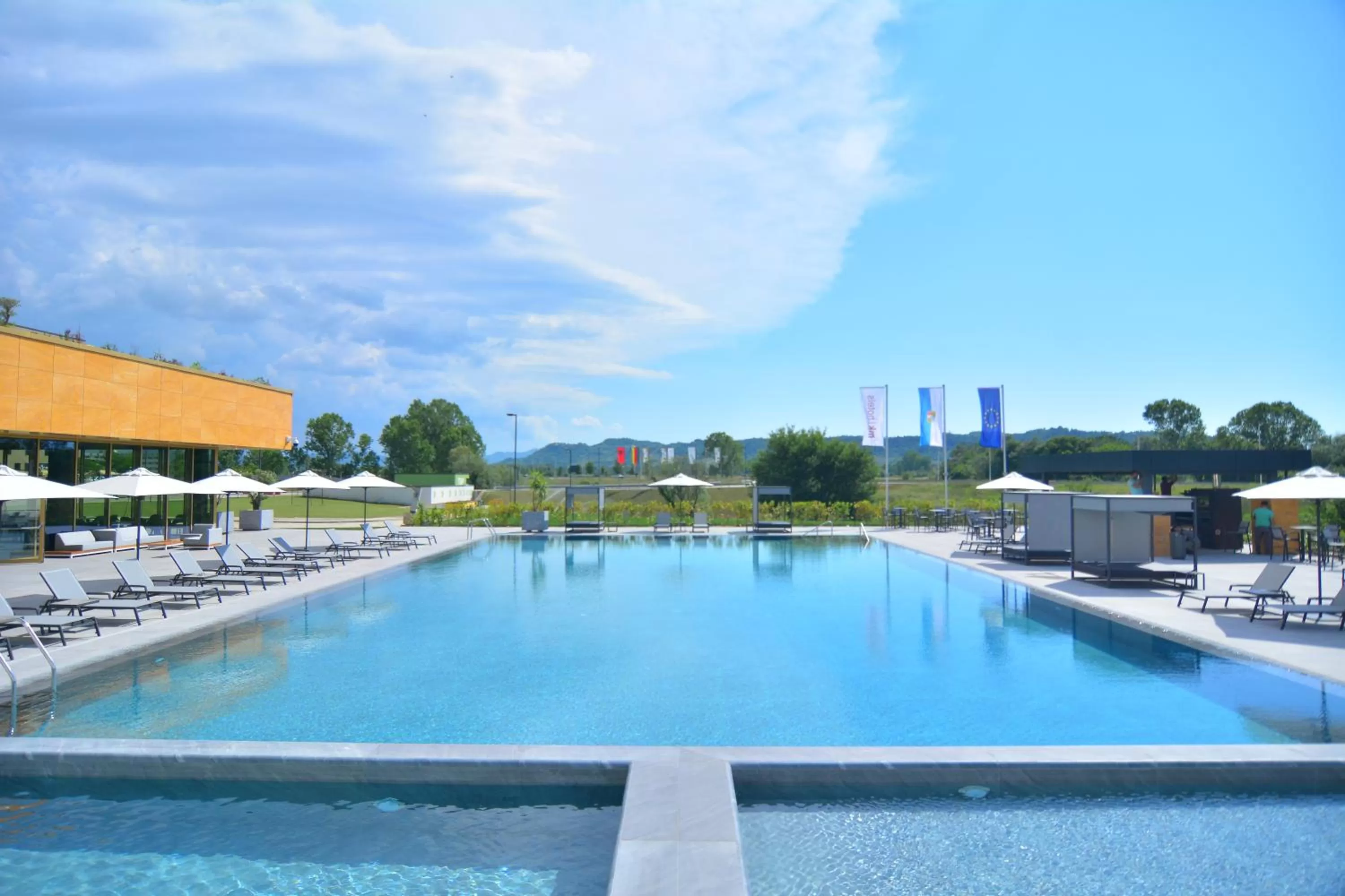 Swimming pool in mk hotel tirana