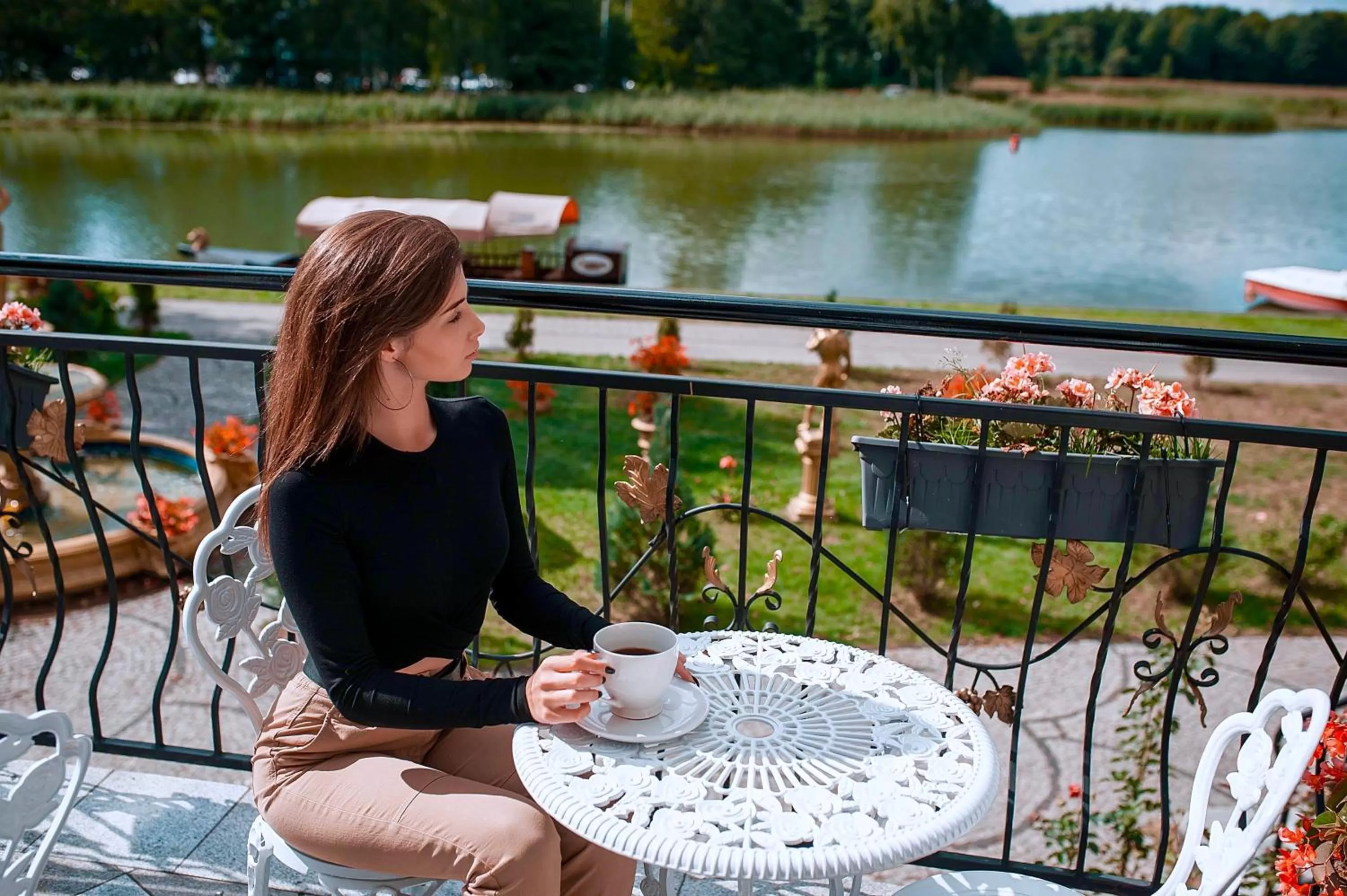 Balcony/Terrace in Pałac na wodzie Falkowski Medical & SPA & Conference