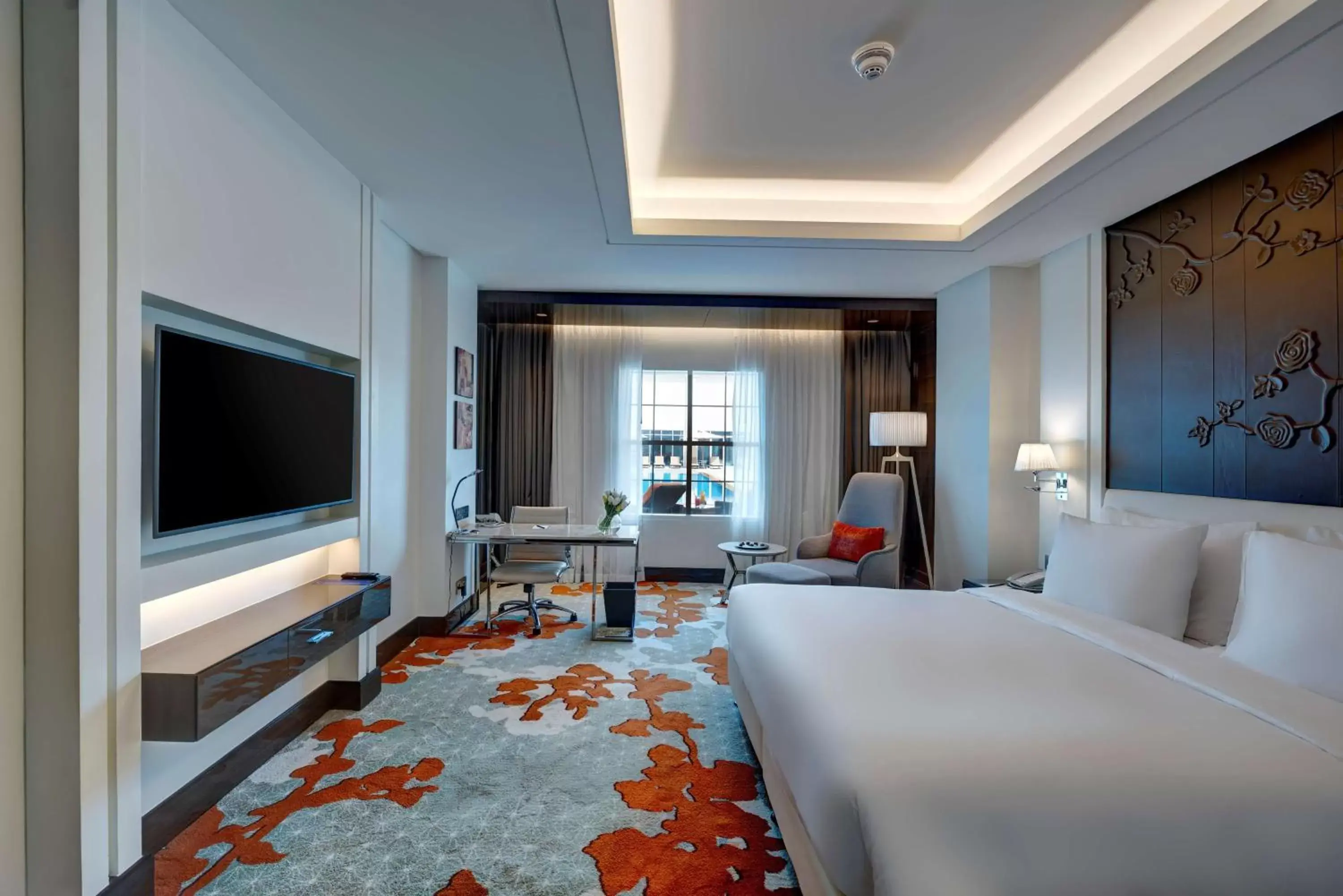 Executive Room with Lounge Access and Pool View in Radisson Blu Hotel, Ajman Executive Room with Lounge Access and Pool View in Radisson Blu Hotel, Ajman