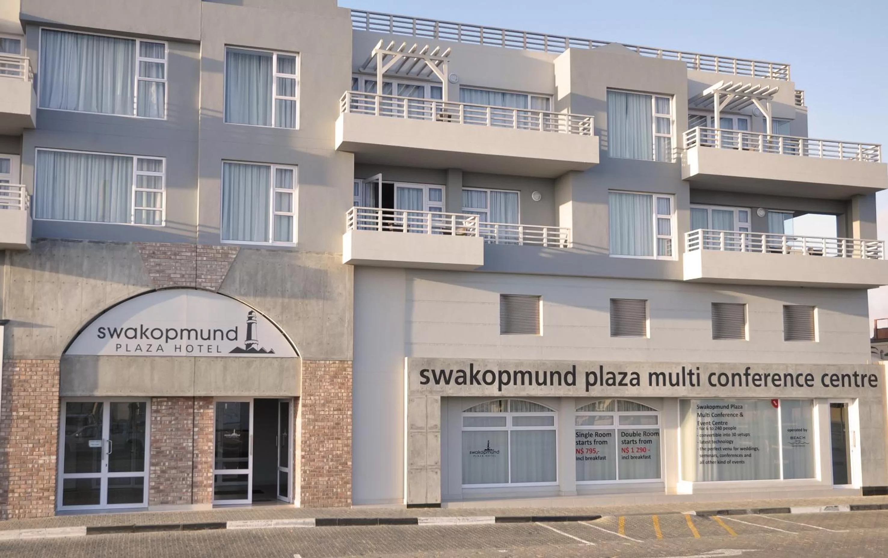 Facade/entrance in Swakopmund Plaza Hotel