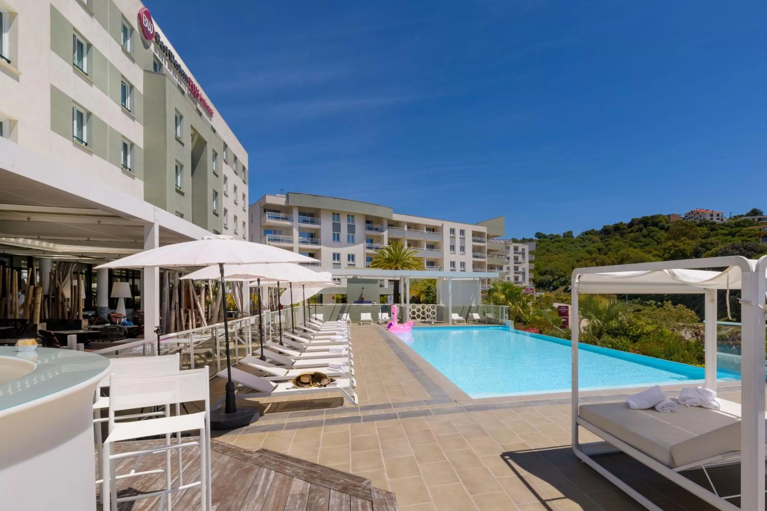Swimming pool in Best Western Plus Ajaccio Amirauté
