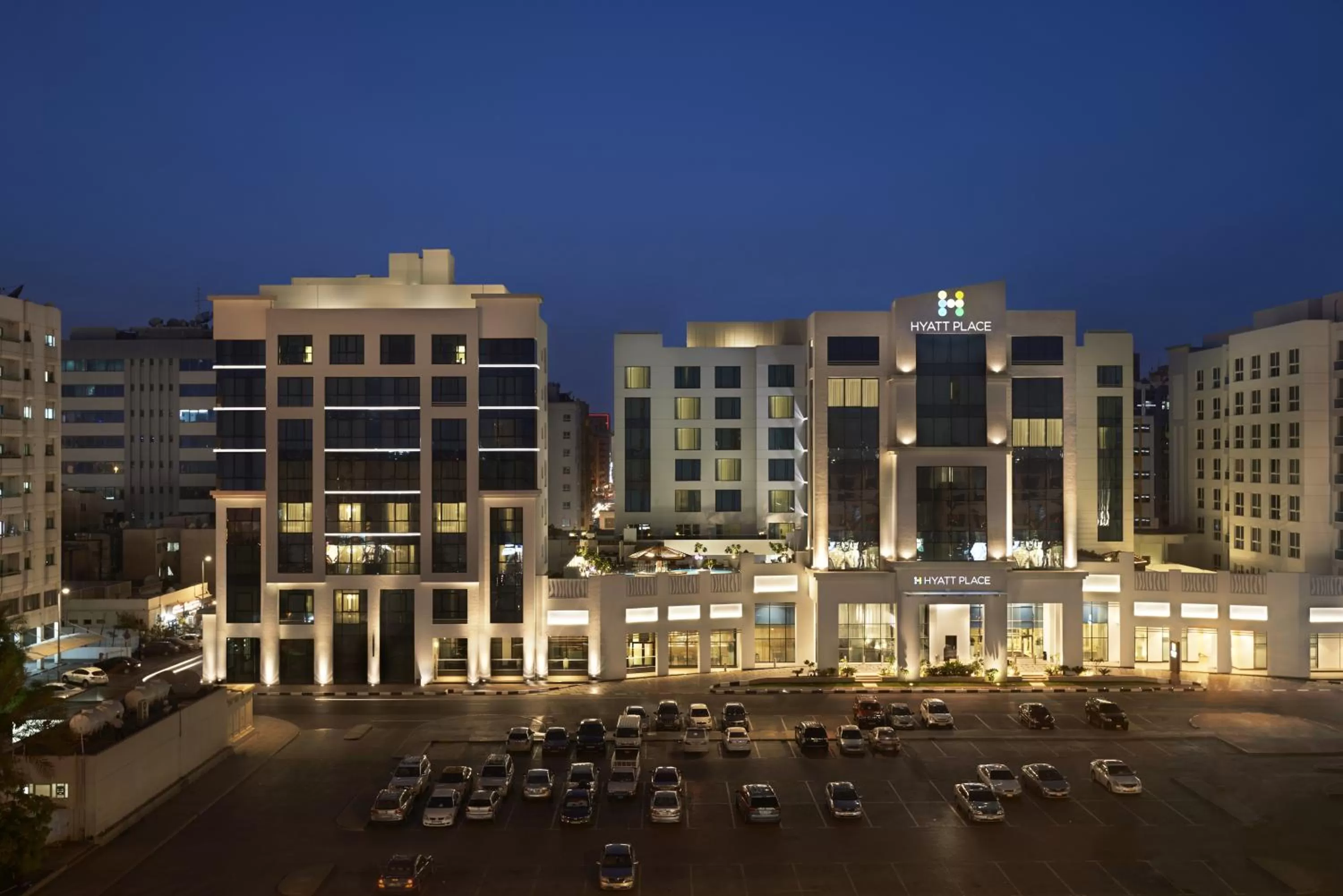 Facade/entrance, Property Building in Hyatt Place Dubai Al Rigga Residences