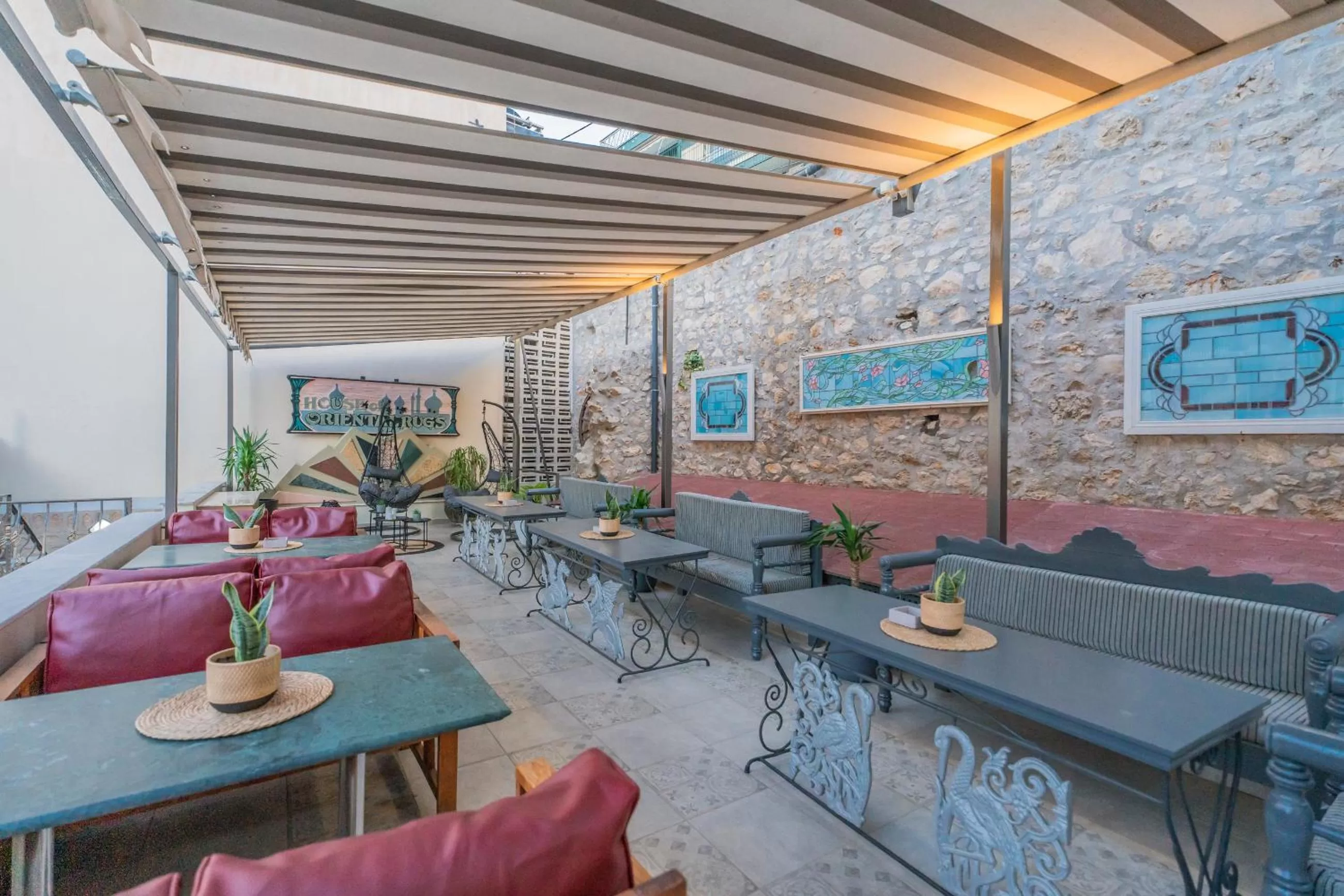 Seating area, Restaurant/Places to Eat in The Stone Manor , Noho boutique hotel Thissio