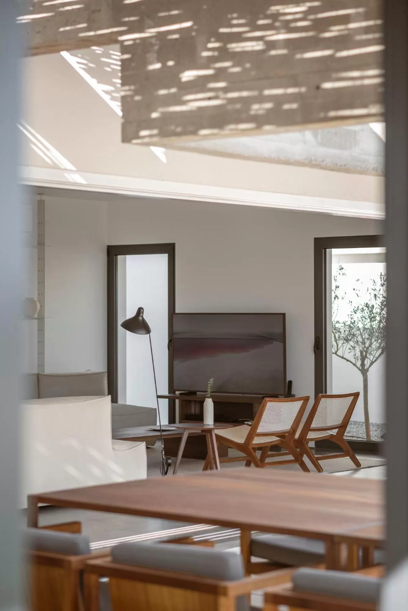 Living room in L'AND Vineyards - Relais & Châteaux