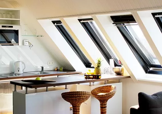 Kitchen or kitchenette, Kitchen/Kitchenette in Hotel Seemöwe