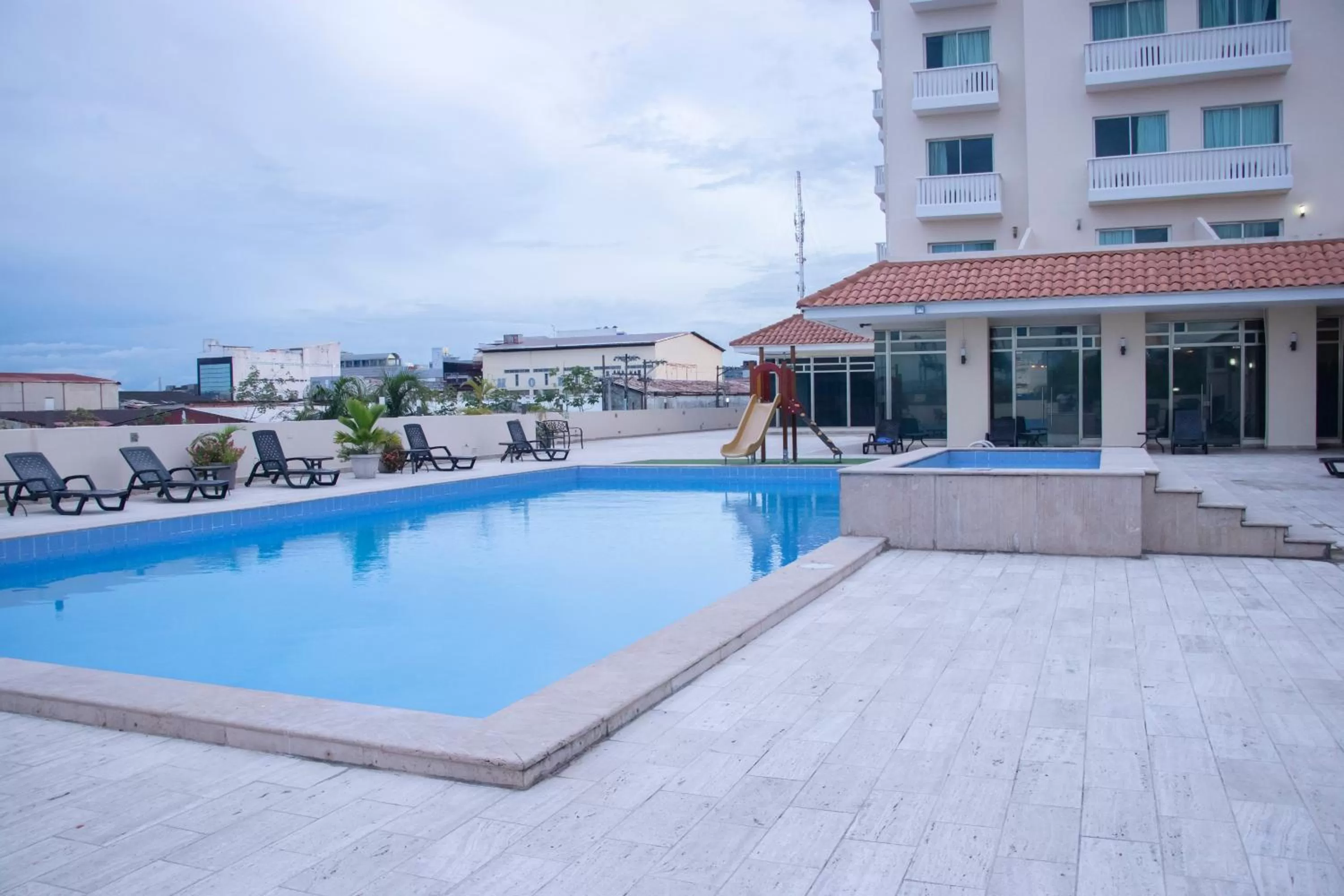 Pool view in Radisson Colon 2,000 Hotel & Casino