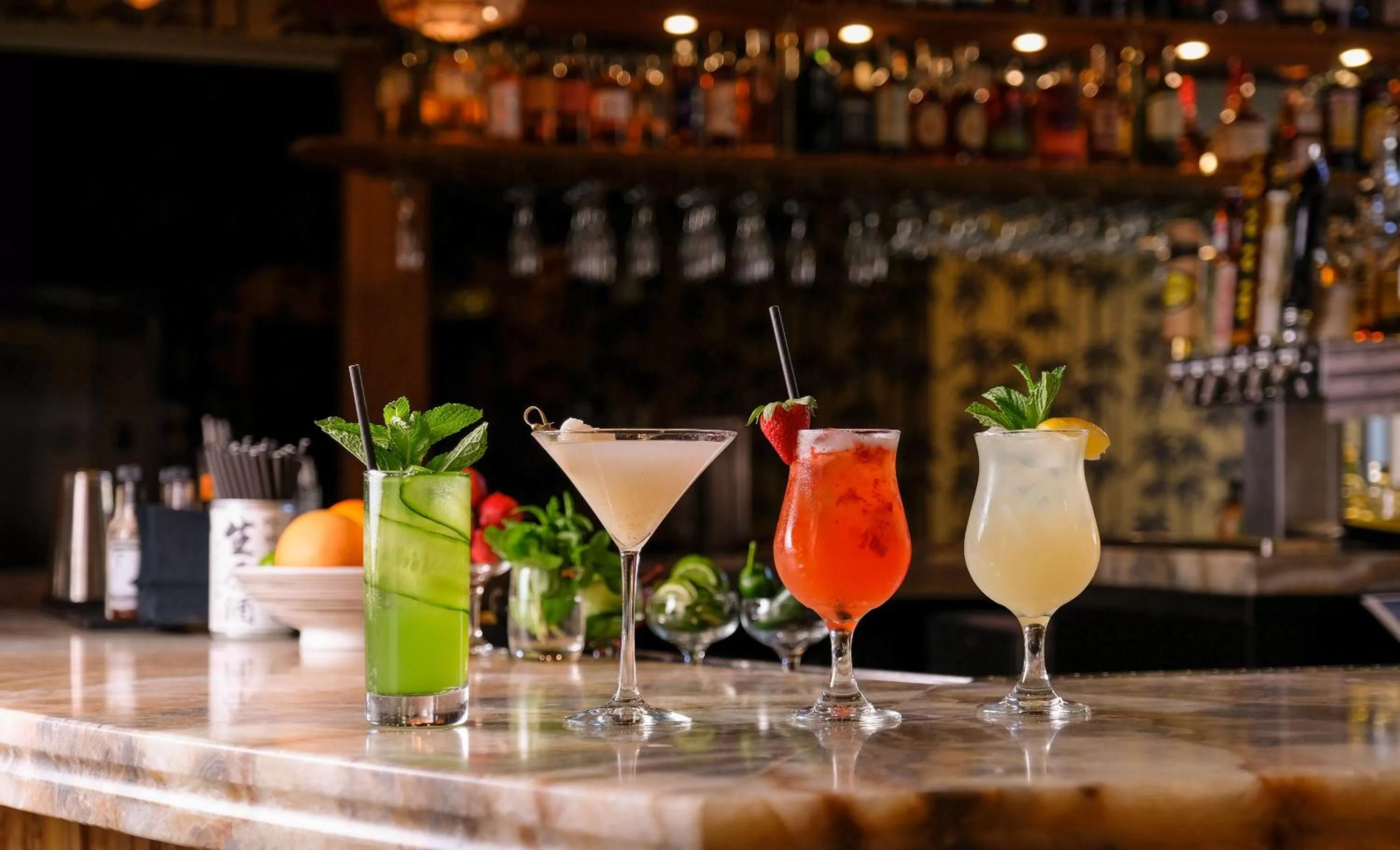 Alcoholic drinks in South Beach Hotel