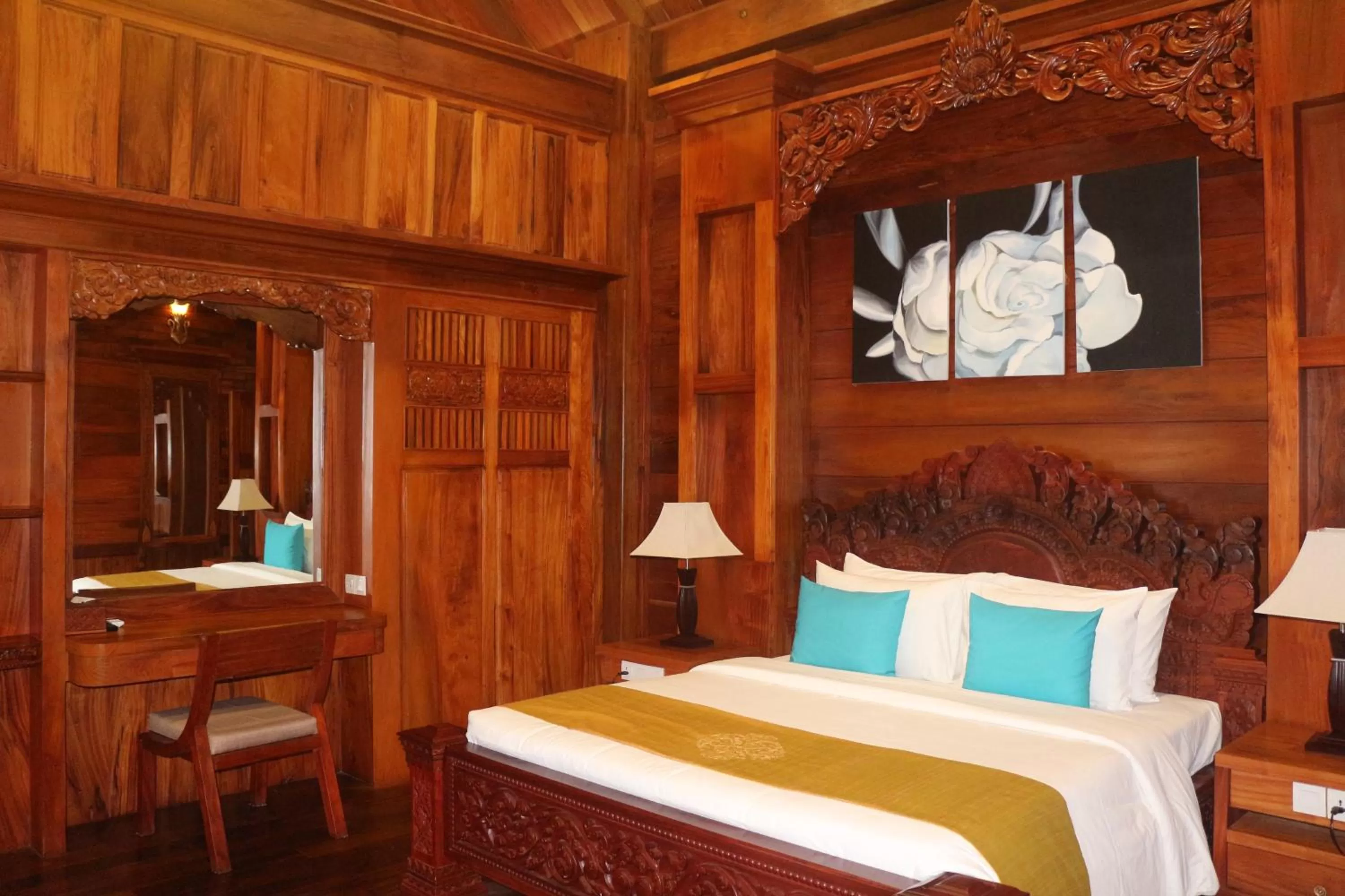 Bedroom, Bed in Try Palace Resort-Kep