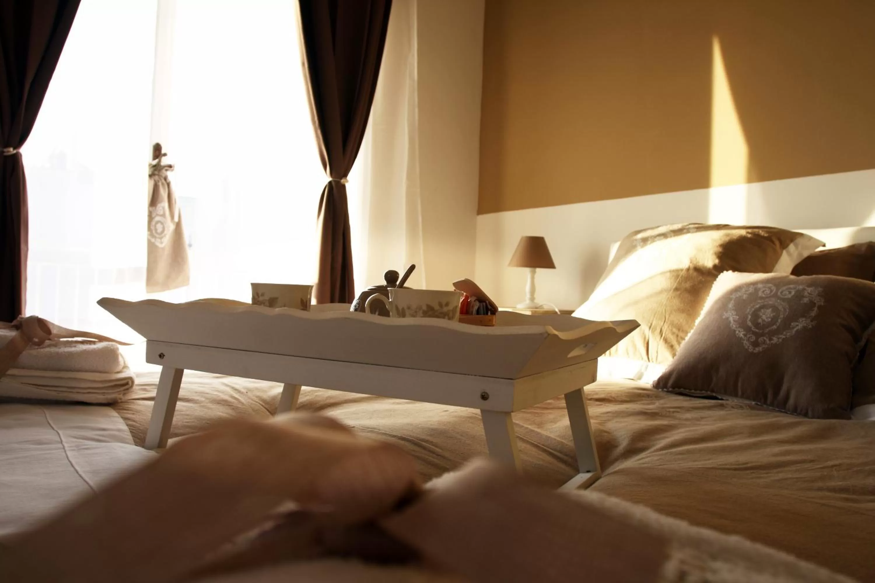 Bed in Pompei Palace B&B